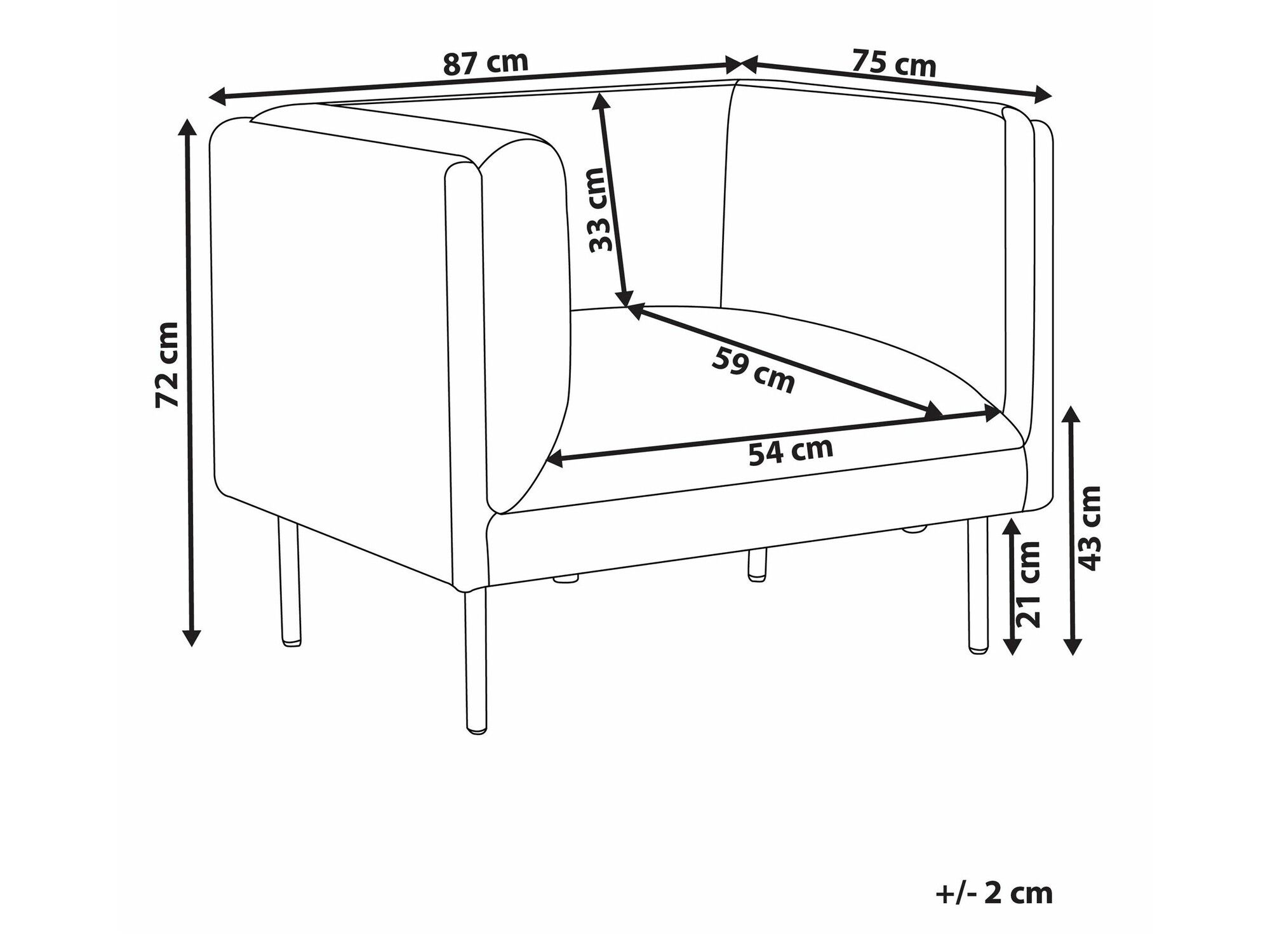 Fotelis Berwyn 2021 (Smėlinė)