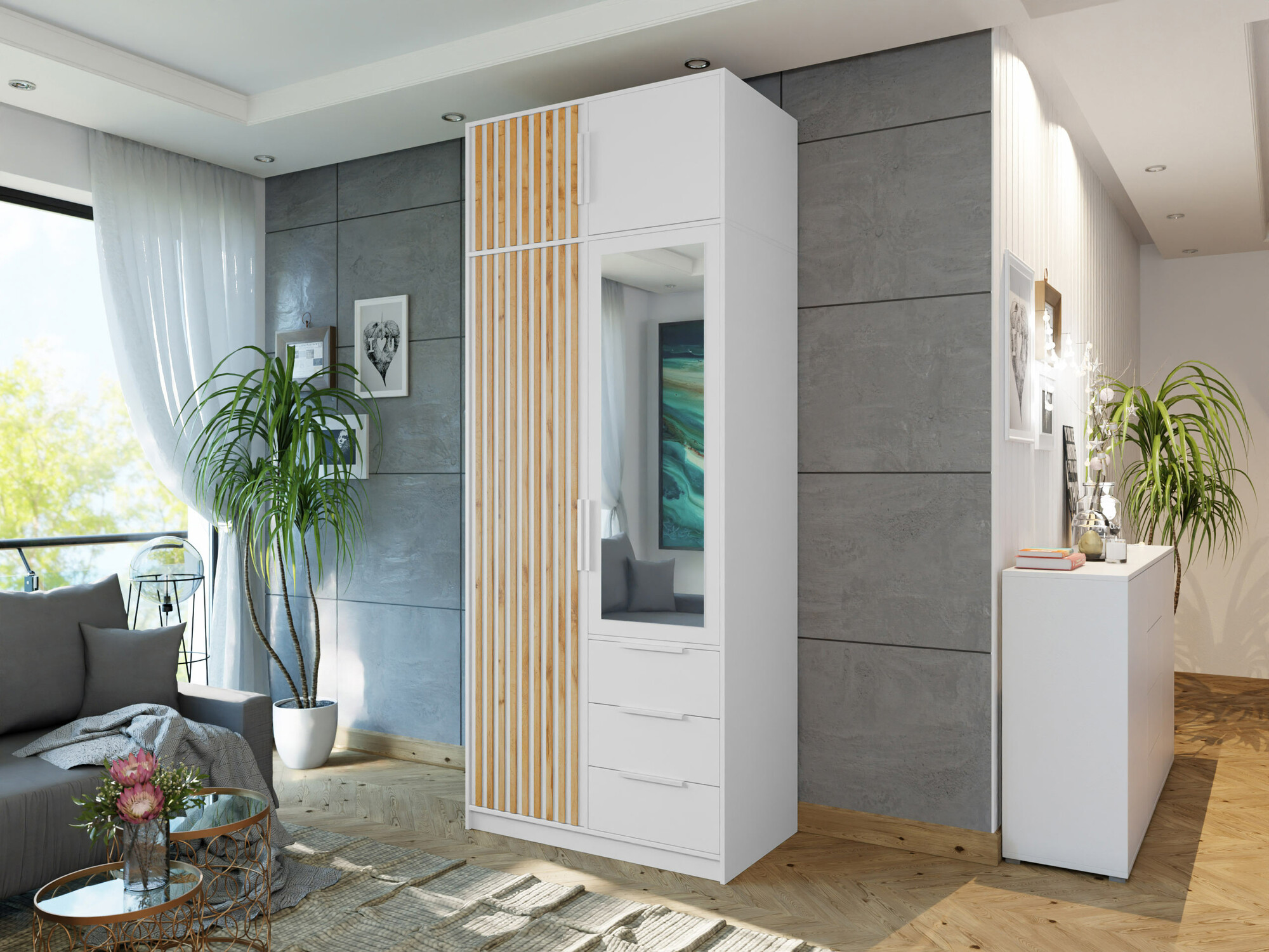 Spinta Enolevo 104 (Balta + Votan ąžuolas)