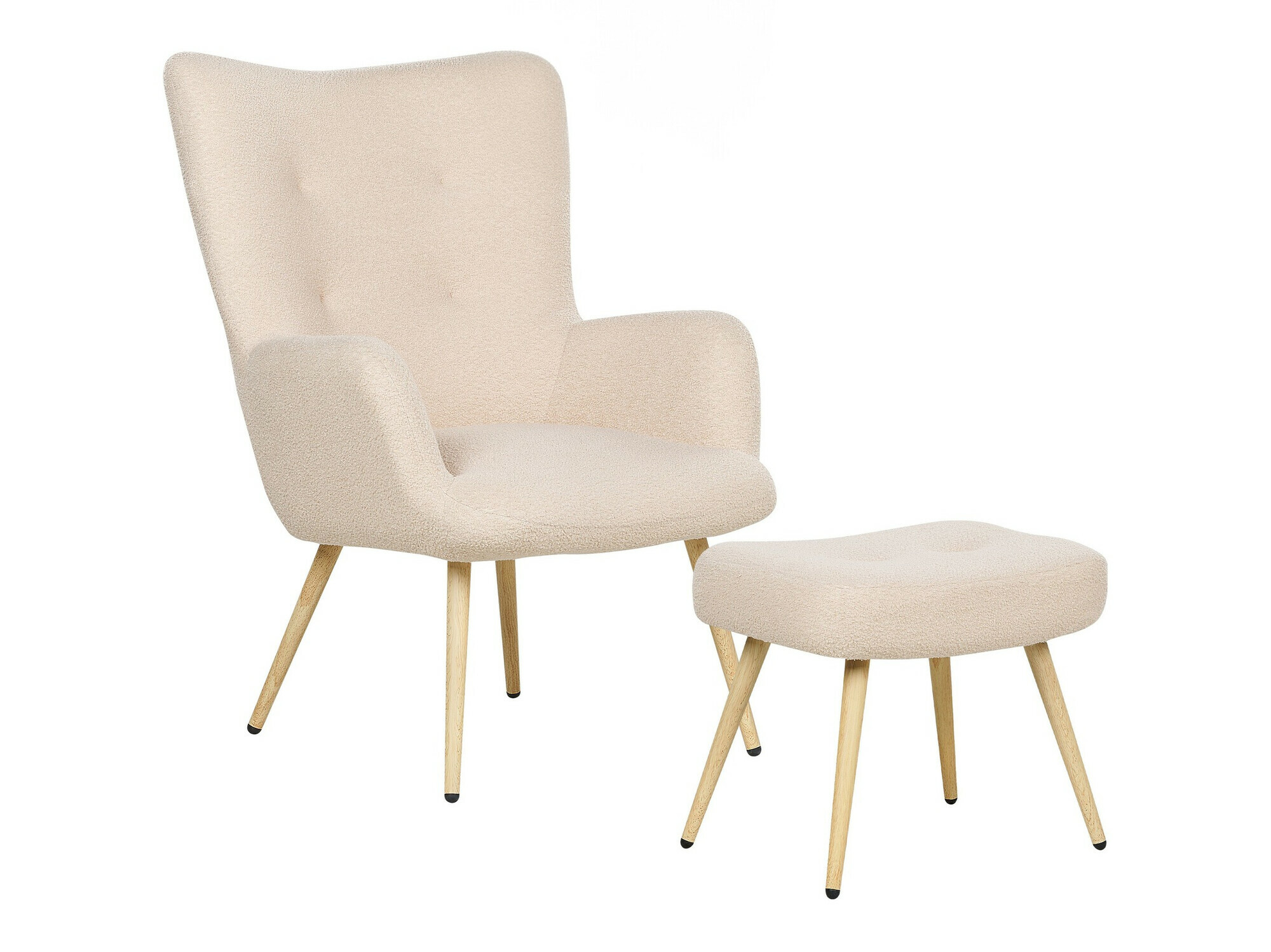 Fotelis Berwyn 450 (Smėlinė + Šviesus medis)