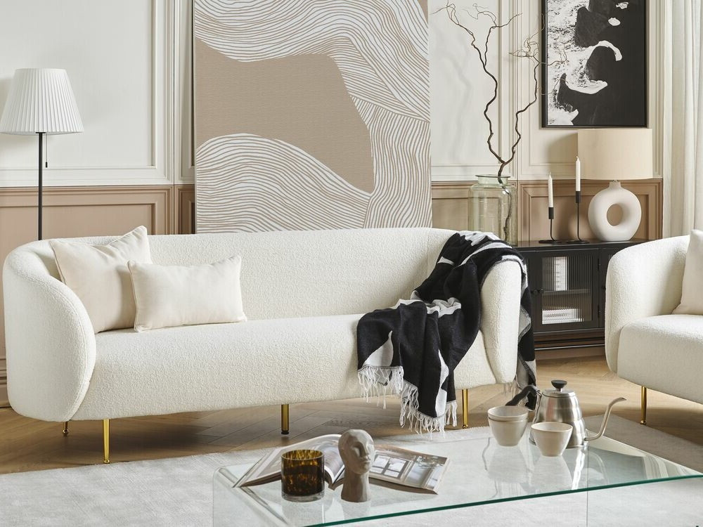 Sofa Berwyn 2047 (Balta + Auksinė)