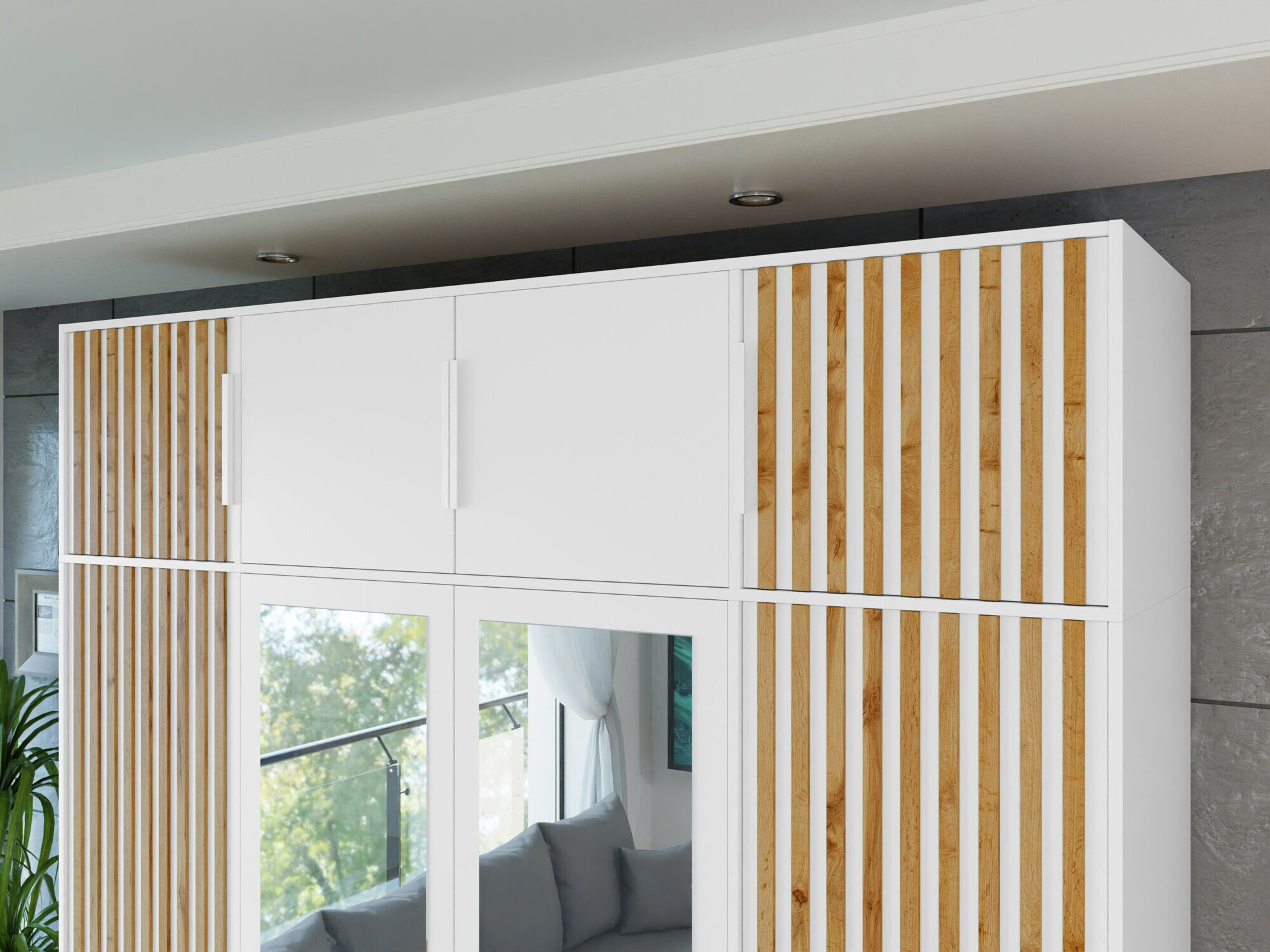 Spintelė Collis II (Balta + Votan ąžuolas)