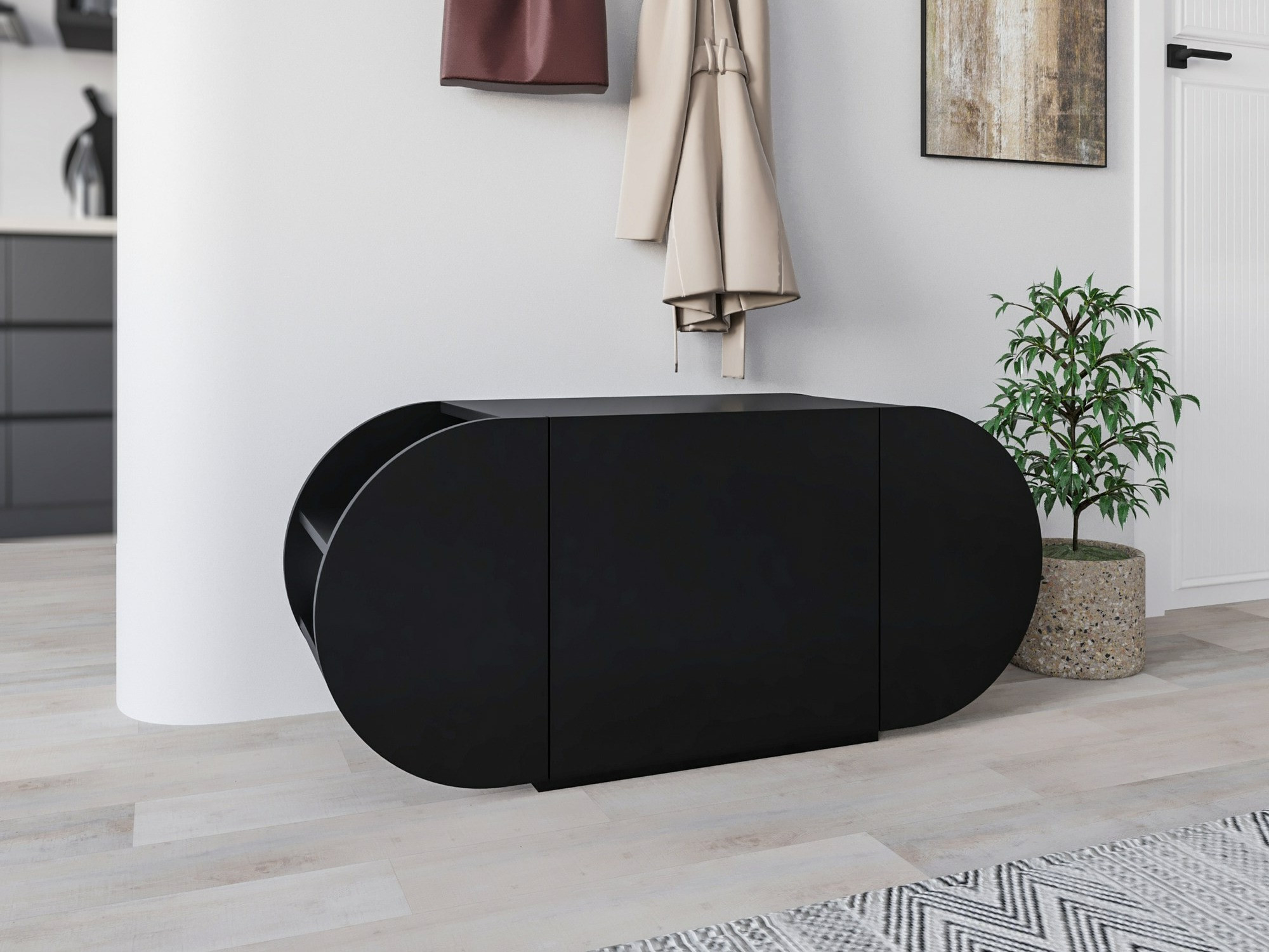 Batų dėžė Kailua 2145 (Juoda)