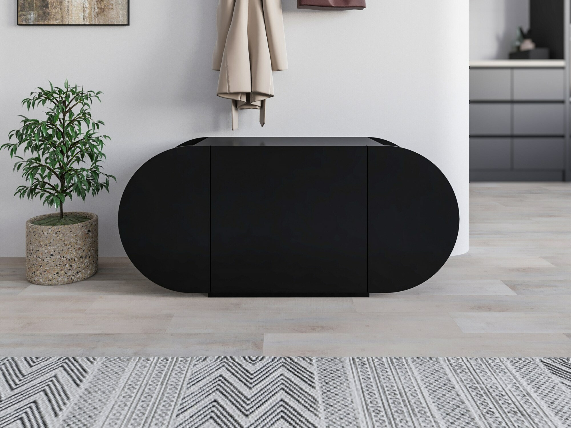 Batų dėžė Kailua 2145 (Juoda)