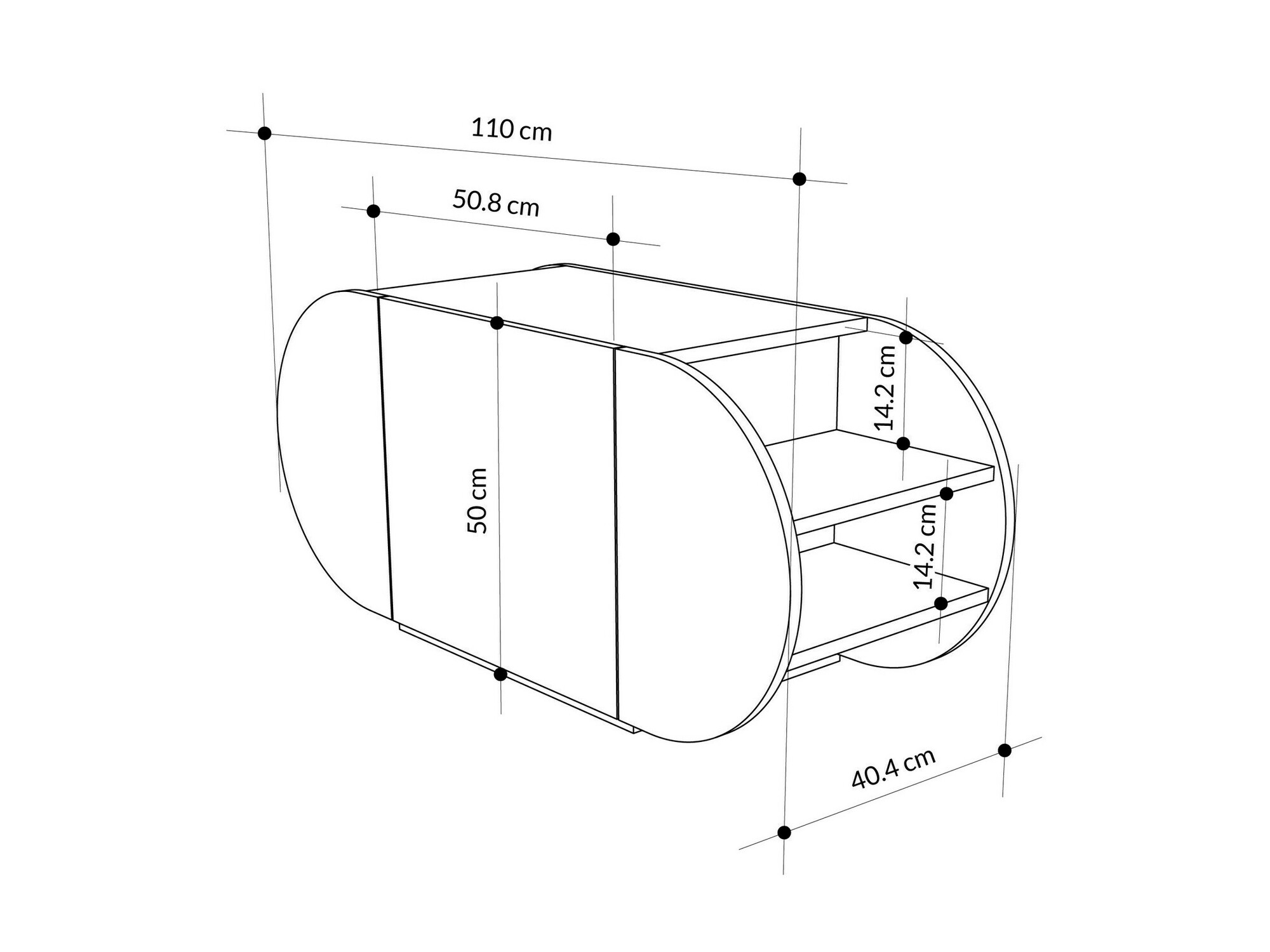 Batų dėžė Kailua 2145 (Juoda)