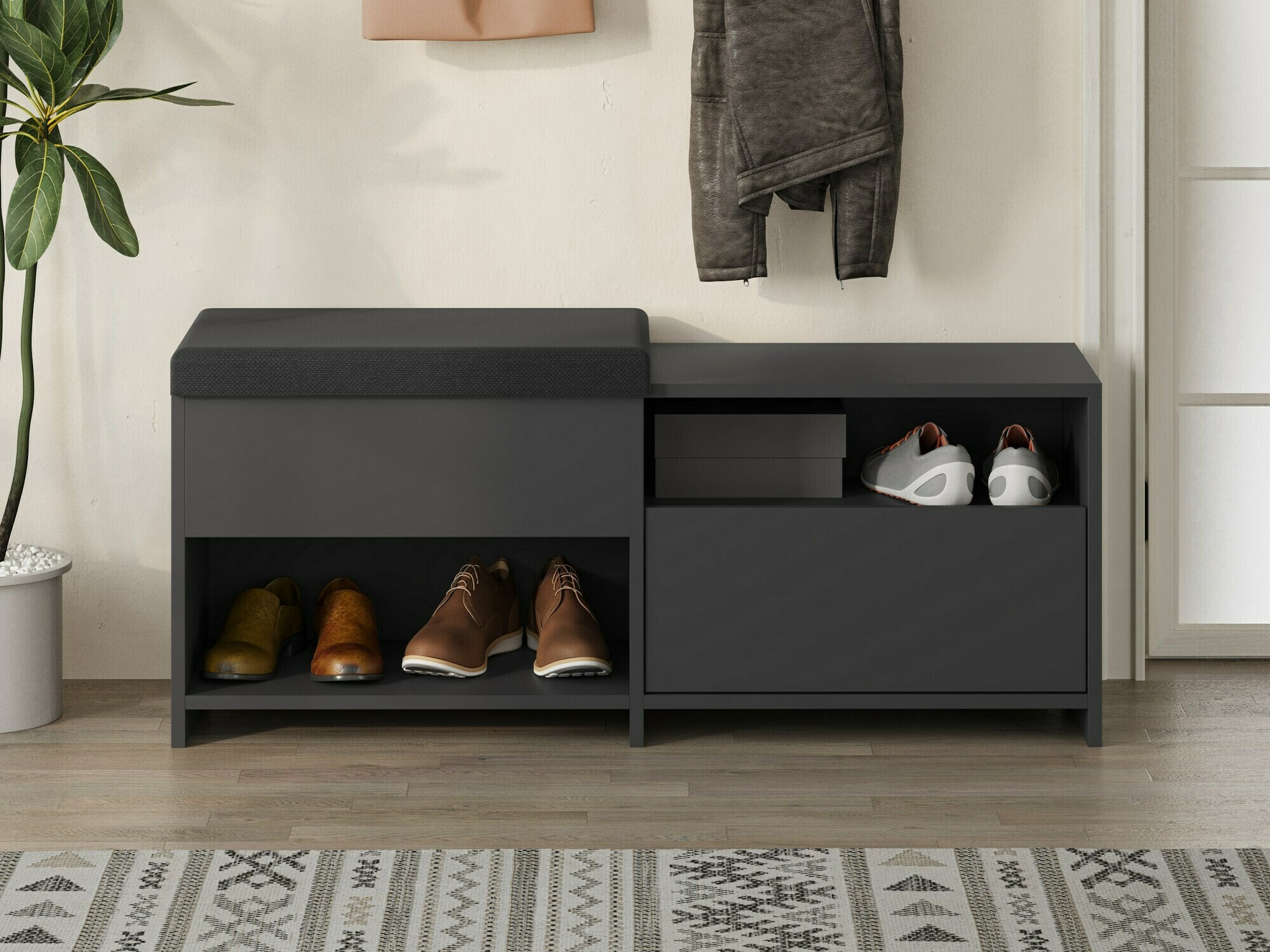 Batų dėžė Kailua 2146 (Antracitas)