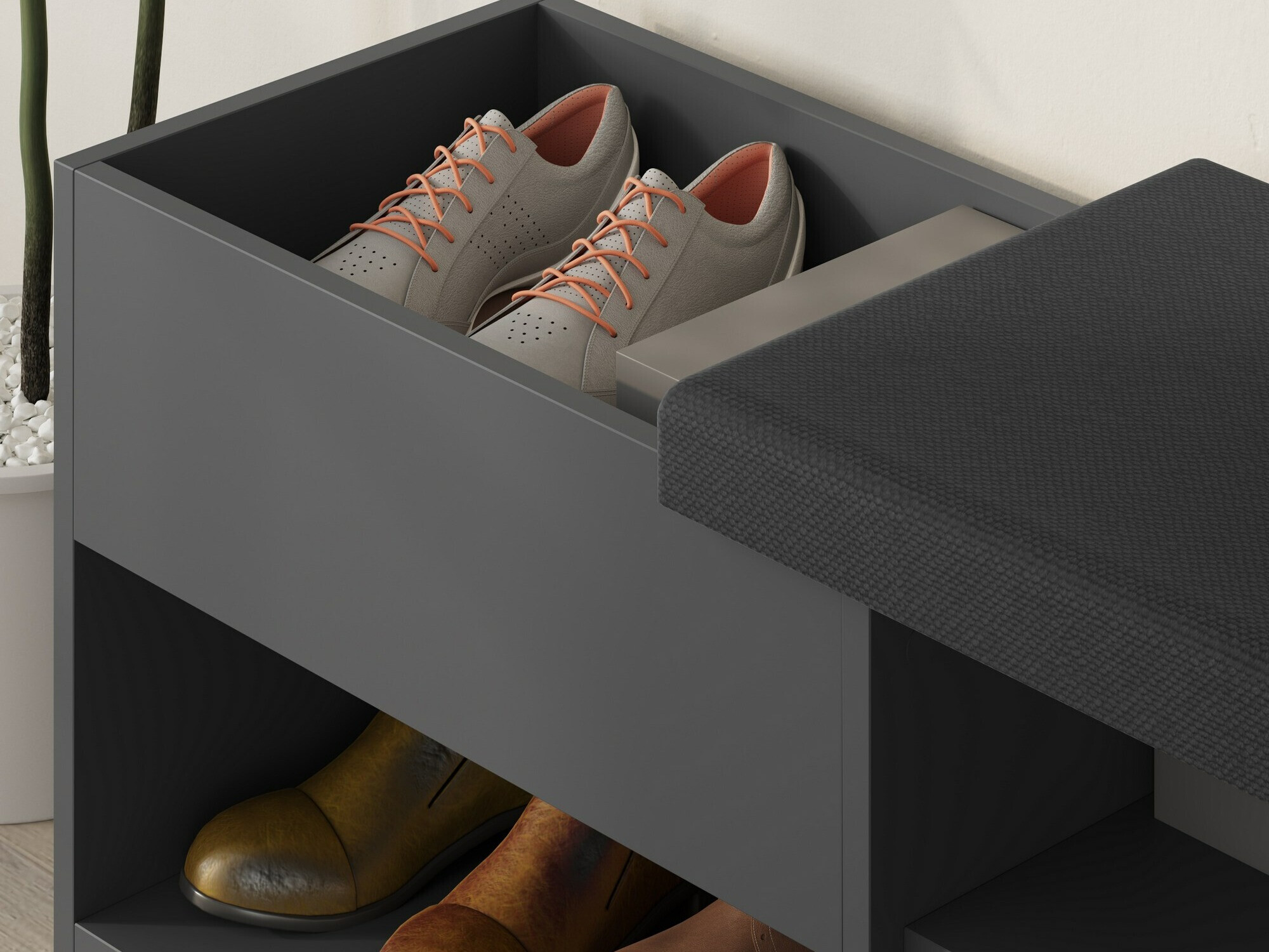 Batų dėžė Kailua 2146 (Antracitas)