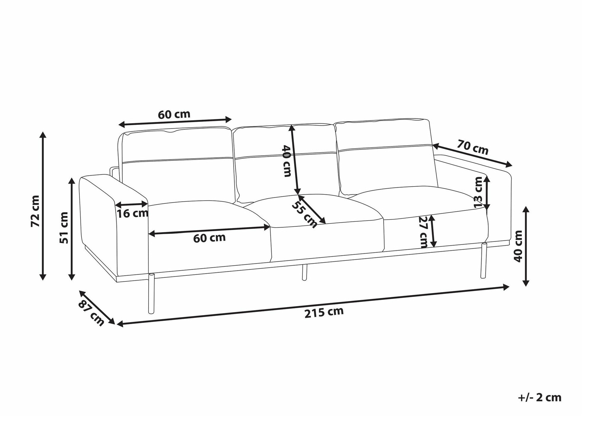 Sofa Berwyn 2065 (Juoda)