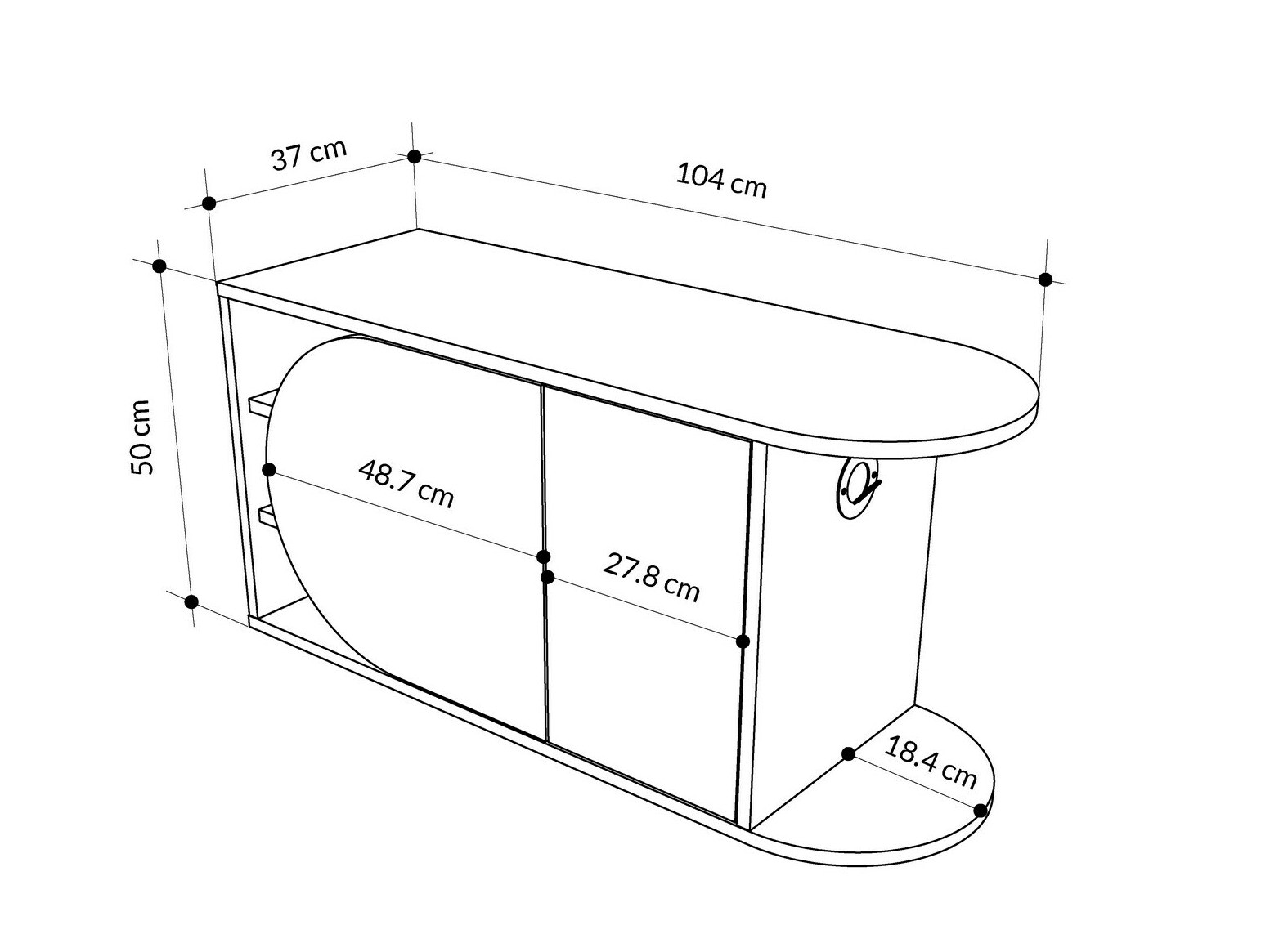 Batų dėžė Kailua 2151 (Balta + Ąžuolas)