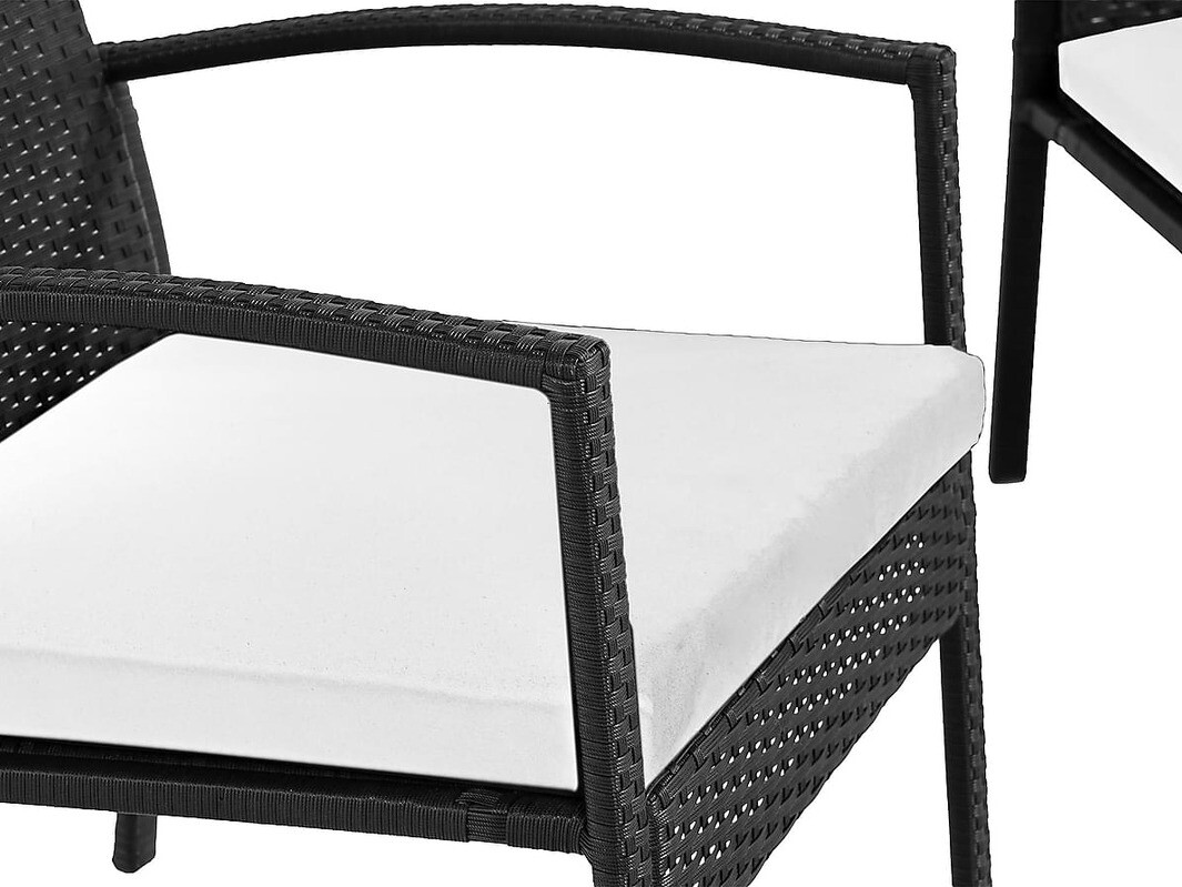 Lauko baldų komplektas Cortland 165 (Juoda + Balta)