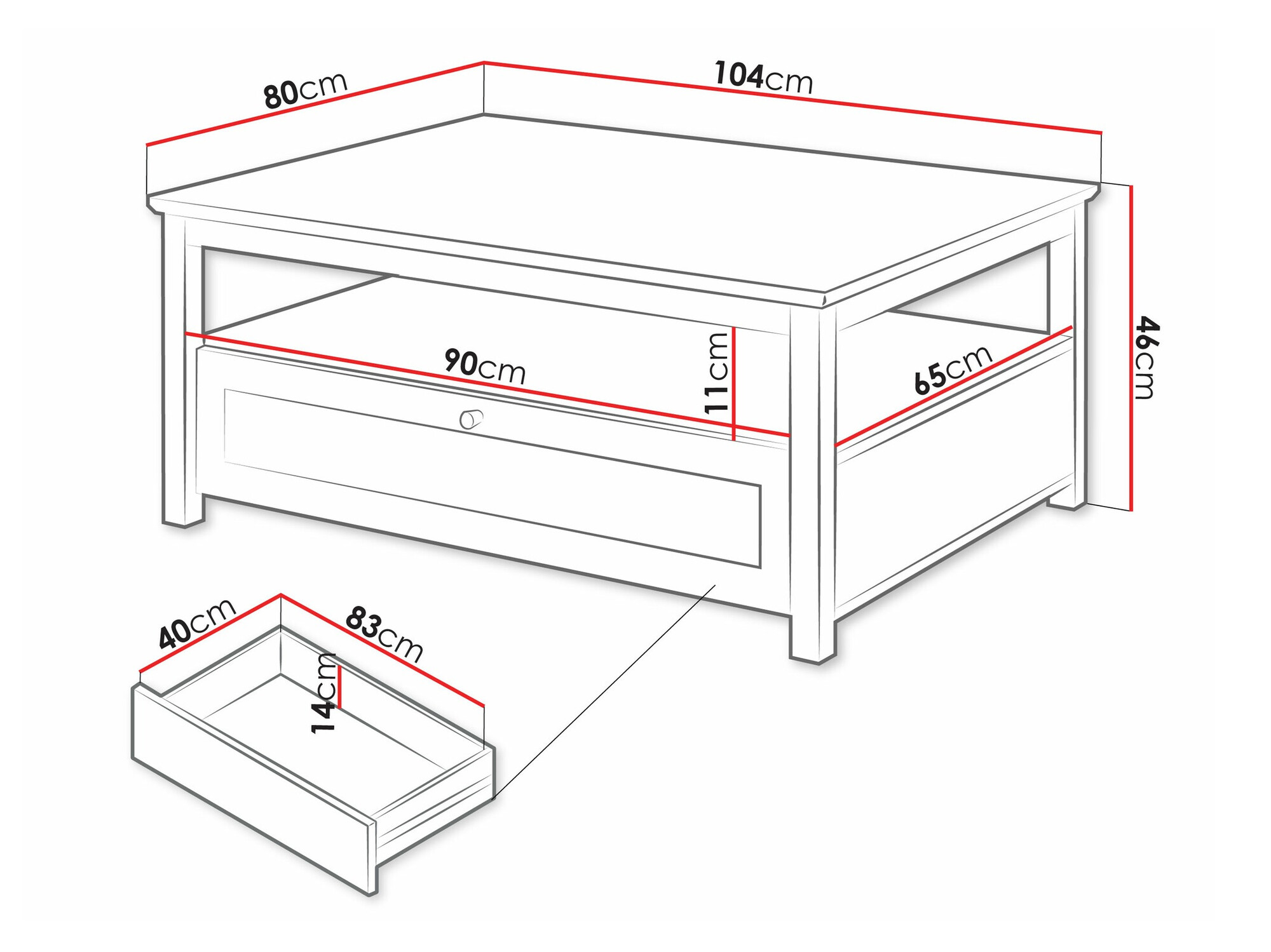 Žurnalinis staliukas Comfivo Ruvlare 104