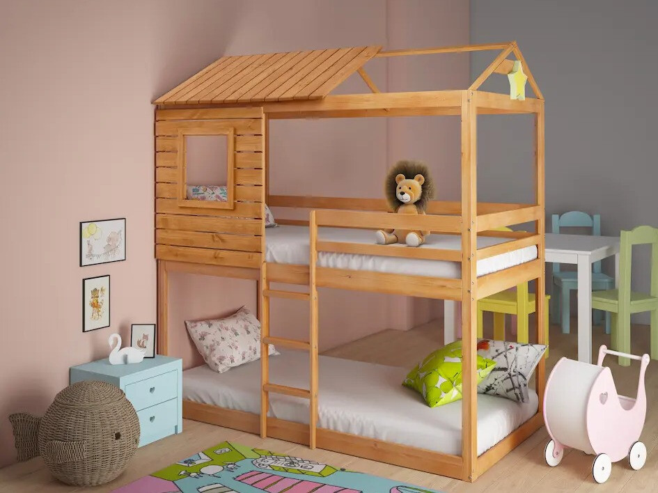 Dviaukštė lova Denton 579 (Ruda)