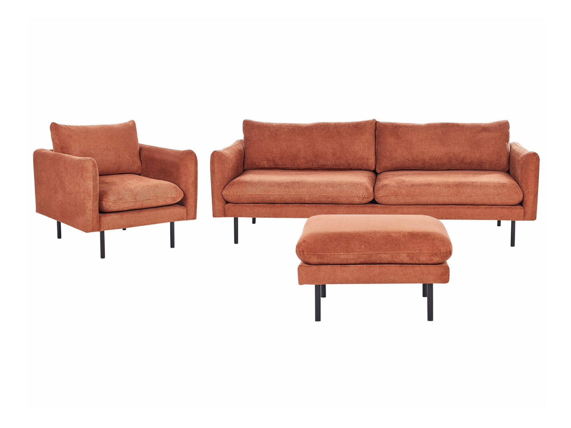 Minkštų baldų komplektas Berwyn 1828 (Ruda)