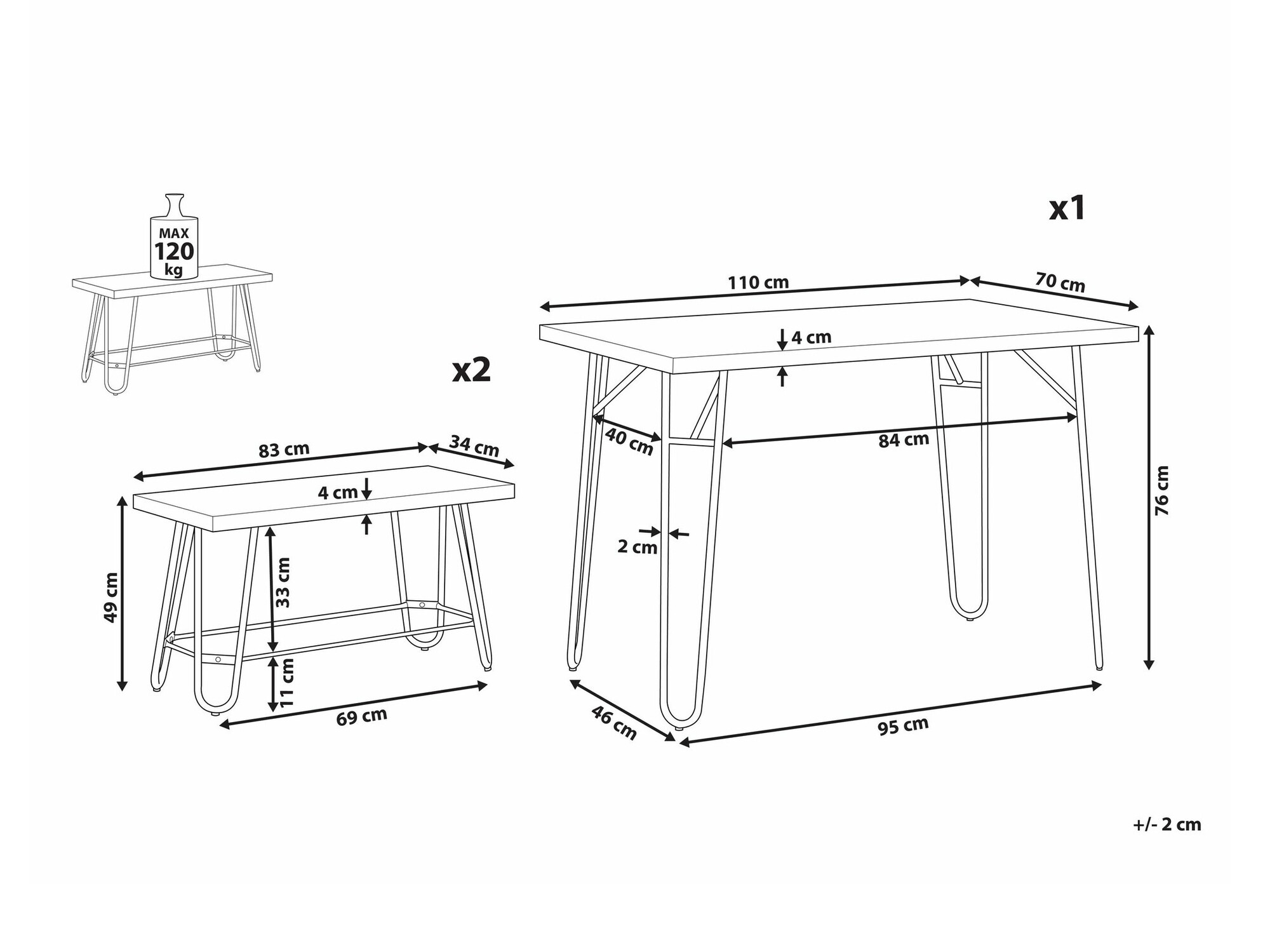Valgomojo komplektas Berwyn 2086