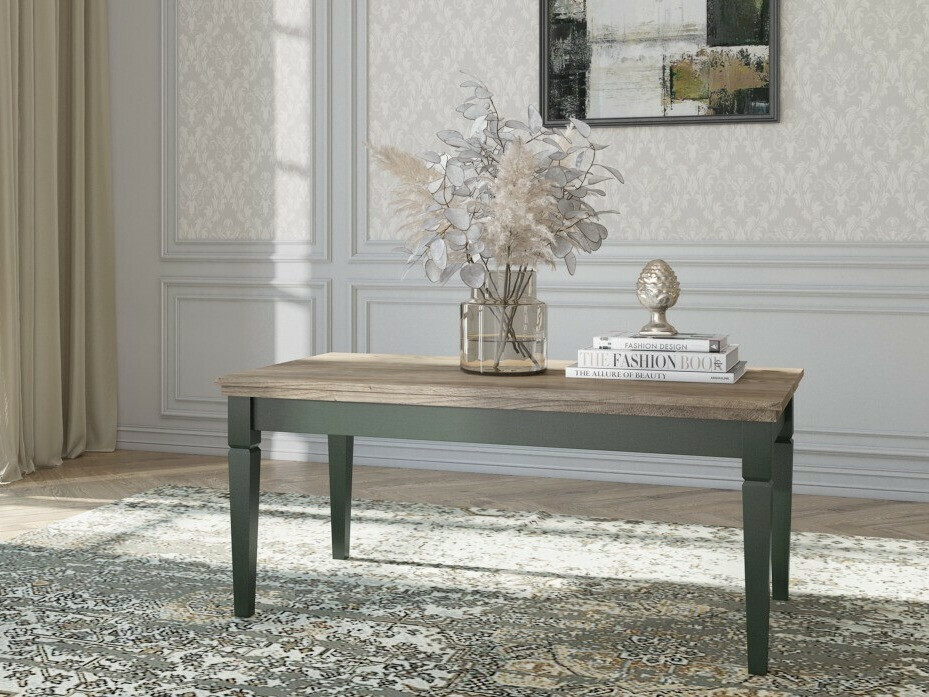 Žurnalinis staliukas Tolnue 108 (Tamsi žalia + Ąžuolas lefkas)