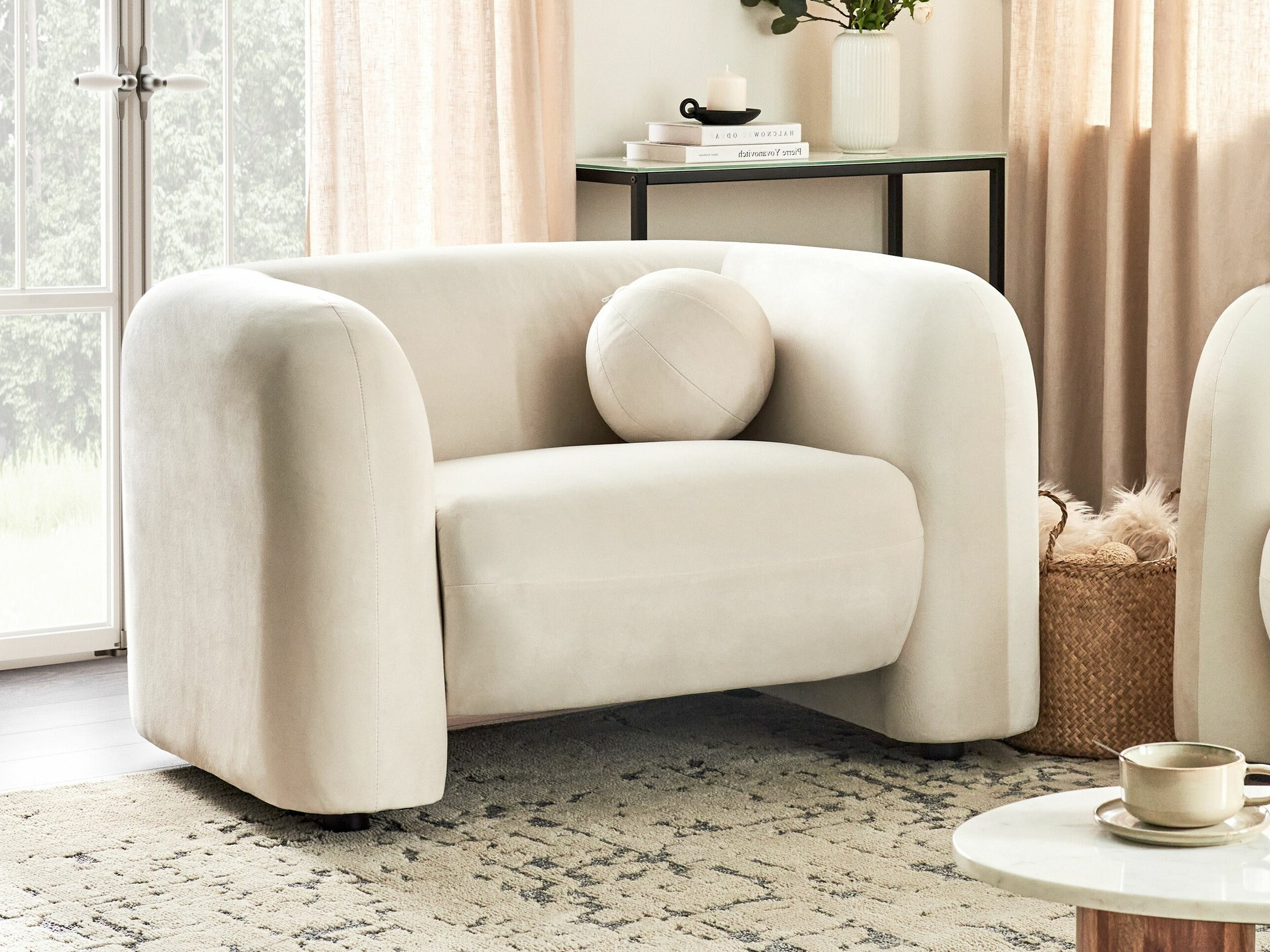 Fotelis Veselme 100 (Balta)