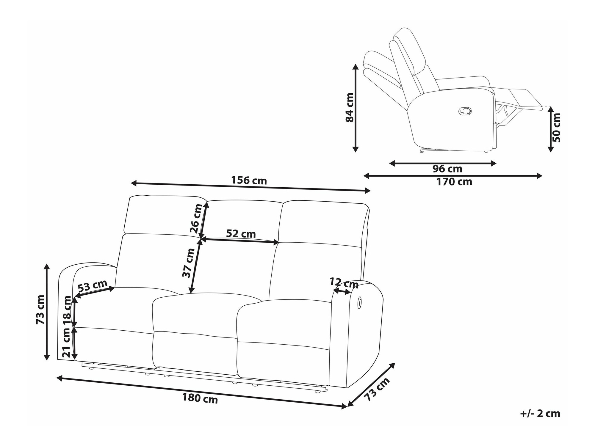 Sofa reglaineris Berwyn 2109