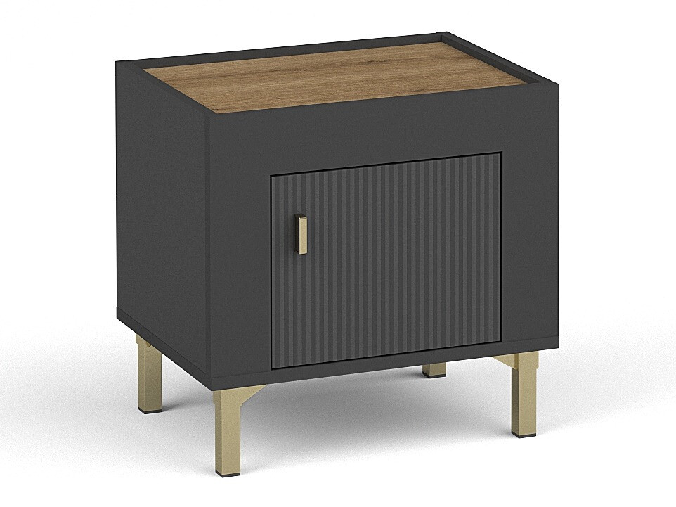 Naktinis staliukas Mormavu 109 (Matinė juoda)