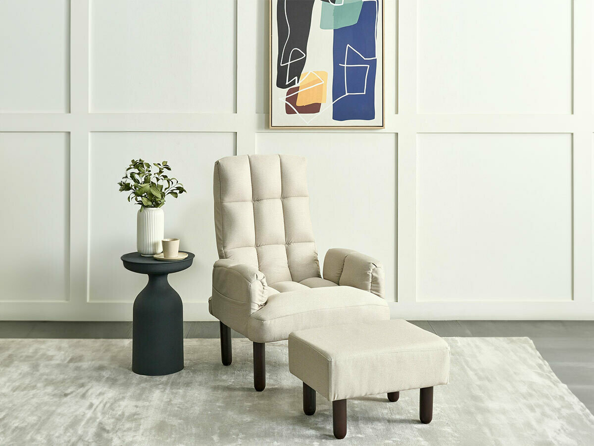 Fotelis Berwyn 1400 (Kreminė)