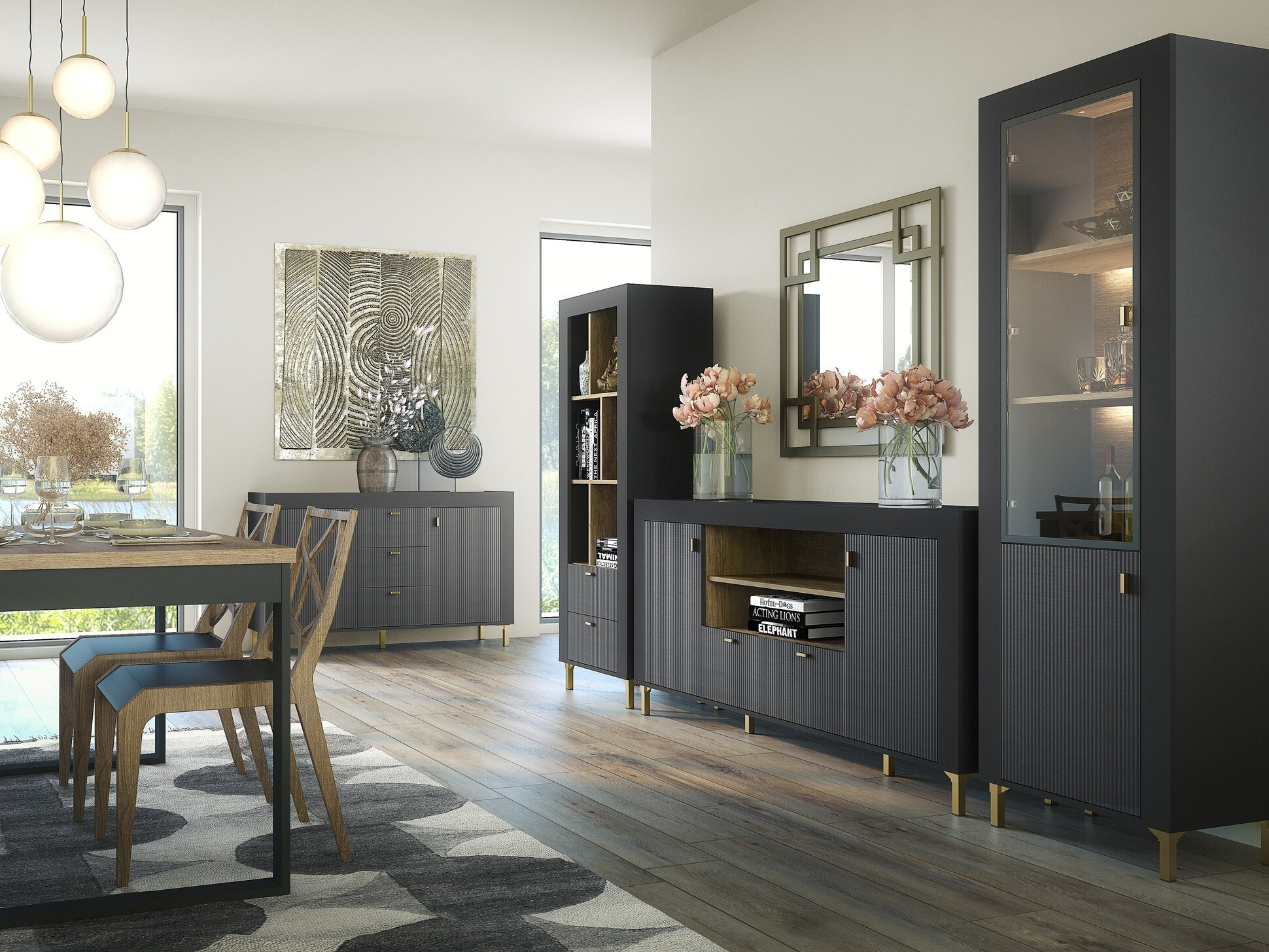 Komoda Mormavu 110 (Matinė juoda)