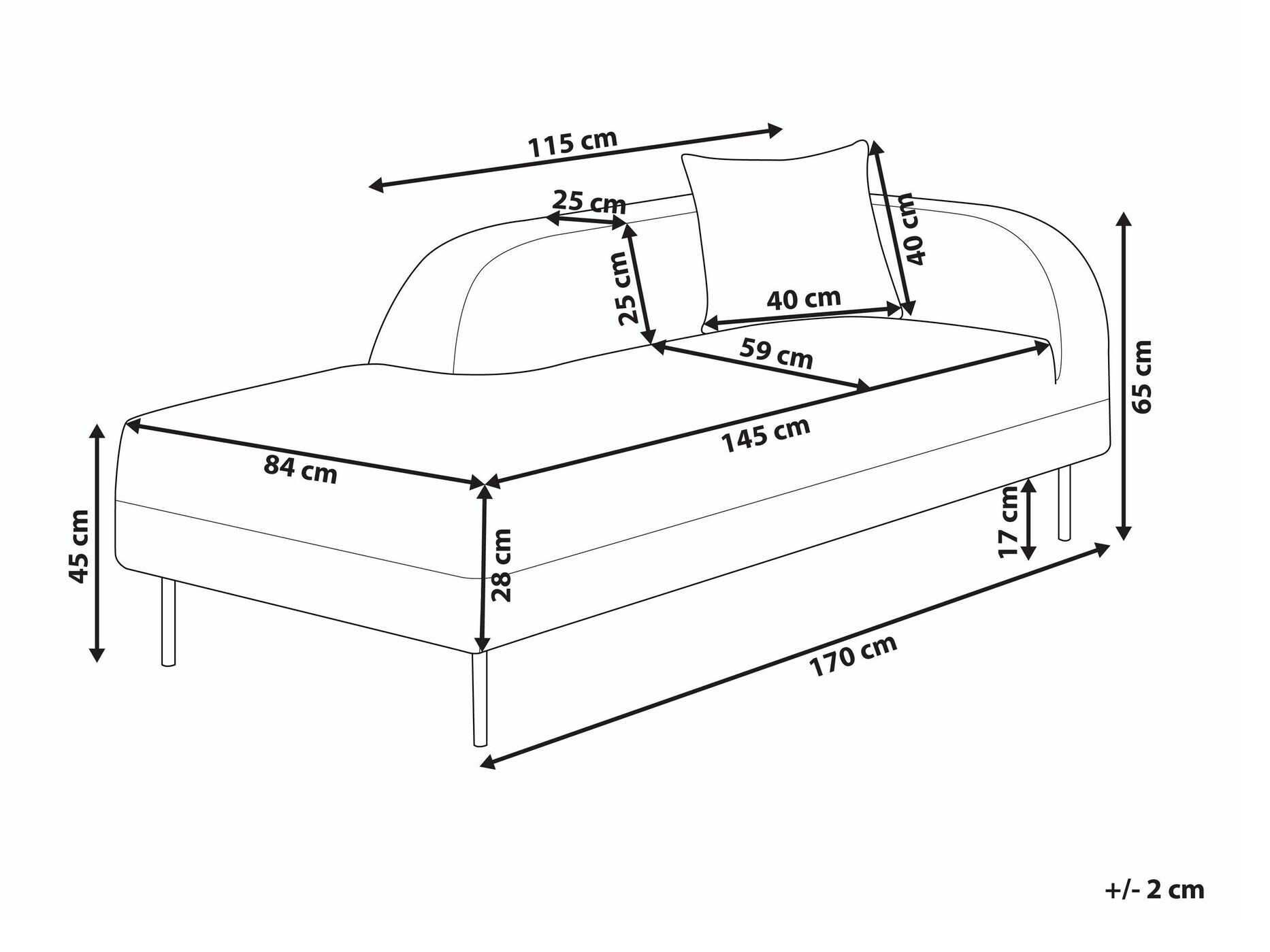 Kušetė Berwyn 1008 (Taupe)