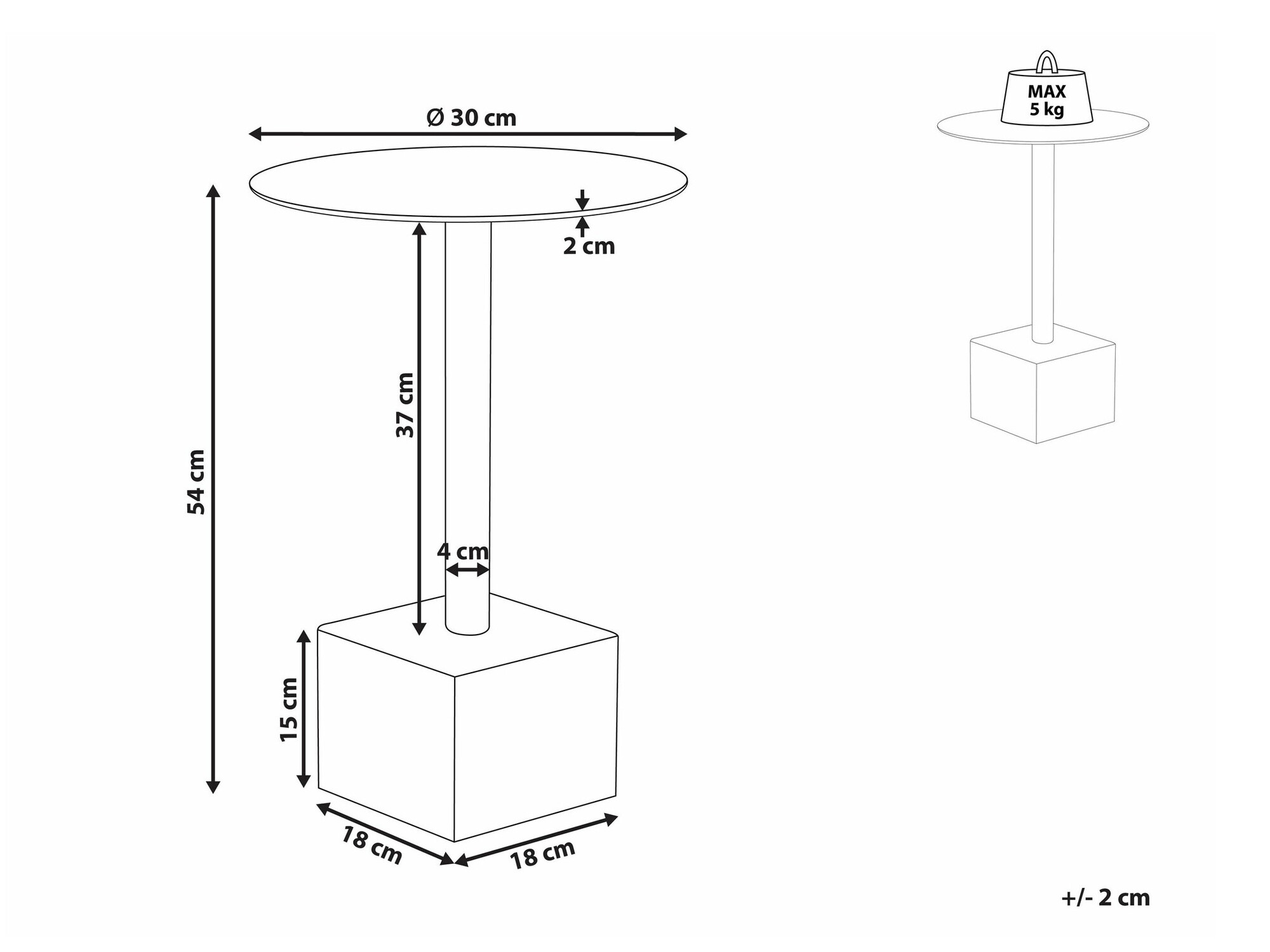 Šoninis staliukas Berwyn 2155