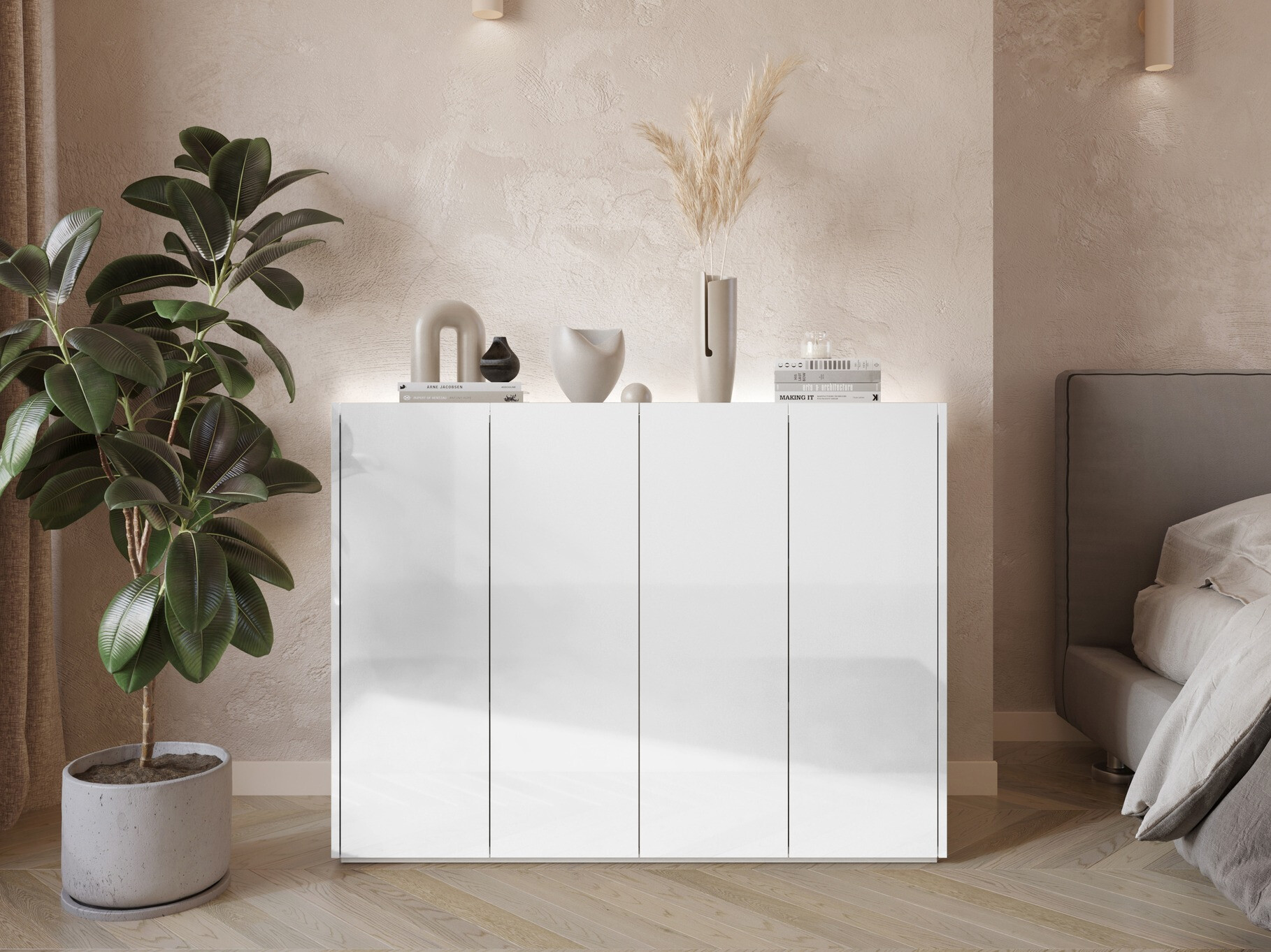 Spintelė Fresno 148 (Blizgi balta)