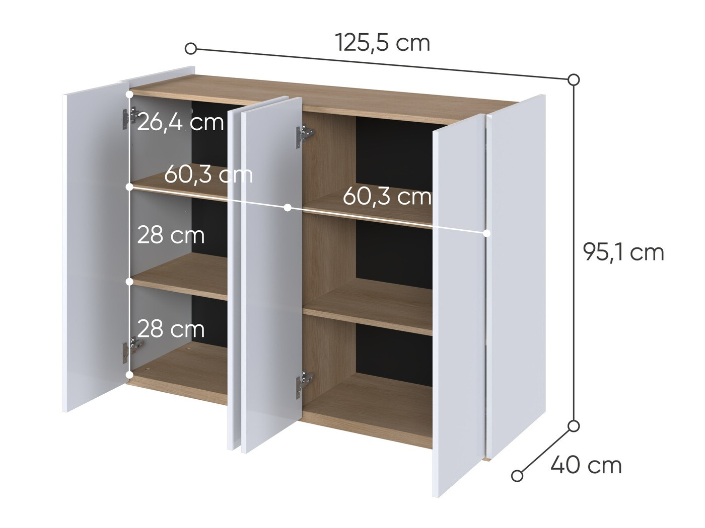 Spintelė Fresno 148 (Blizgi balta)