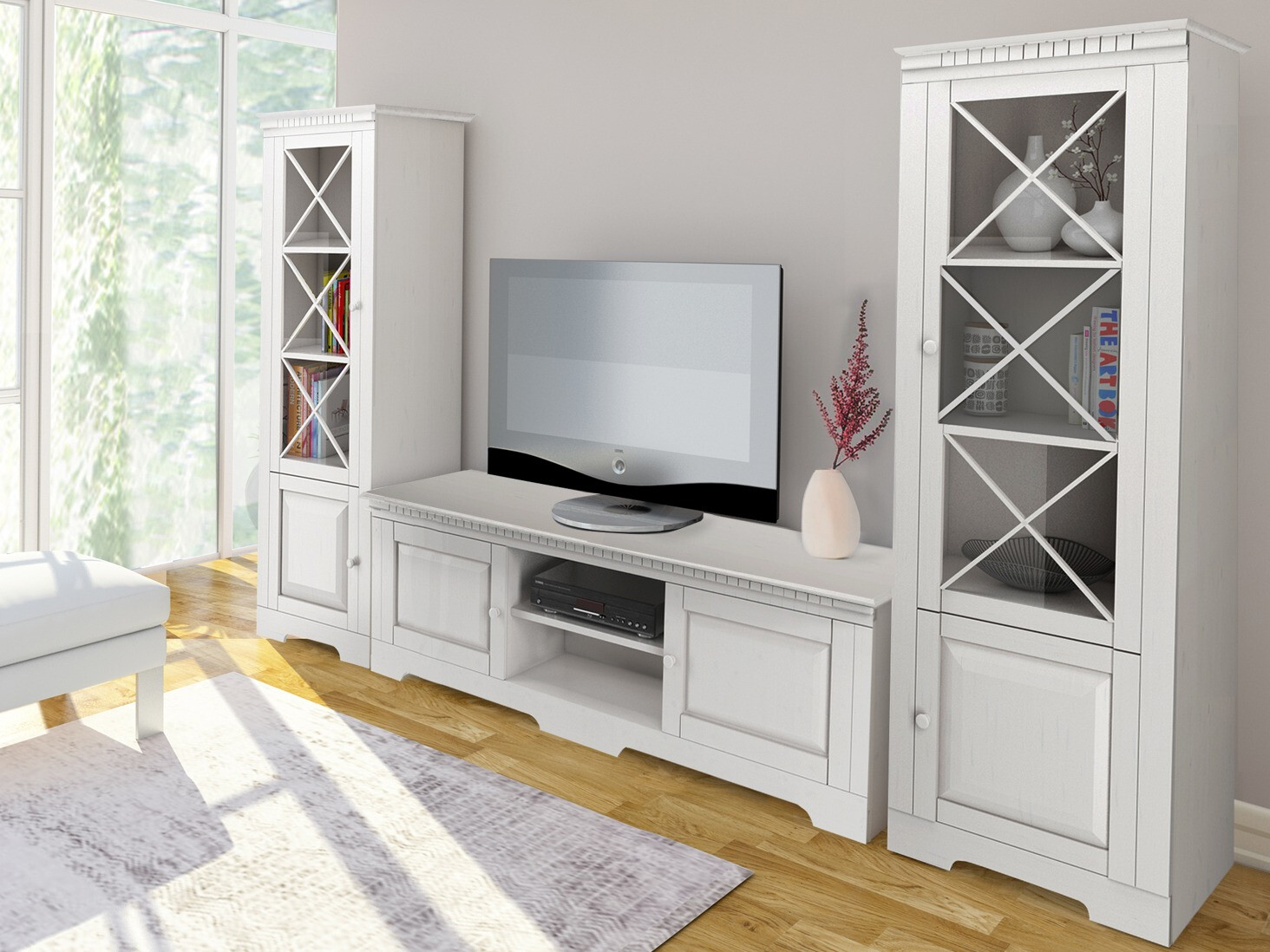 Svetainės komplektas Cavfelo 112 (Balta)