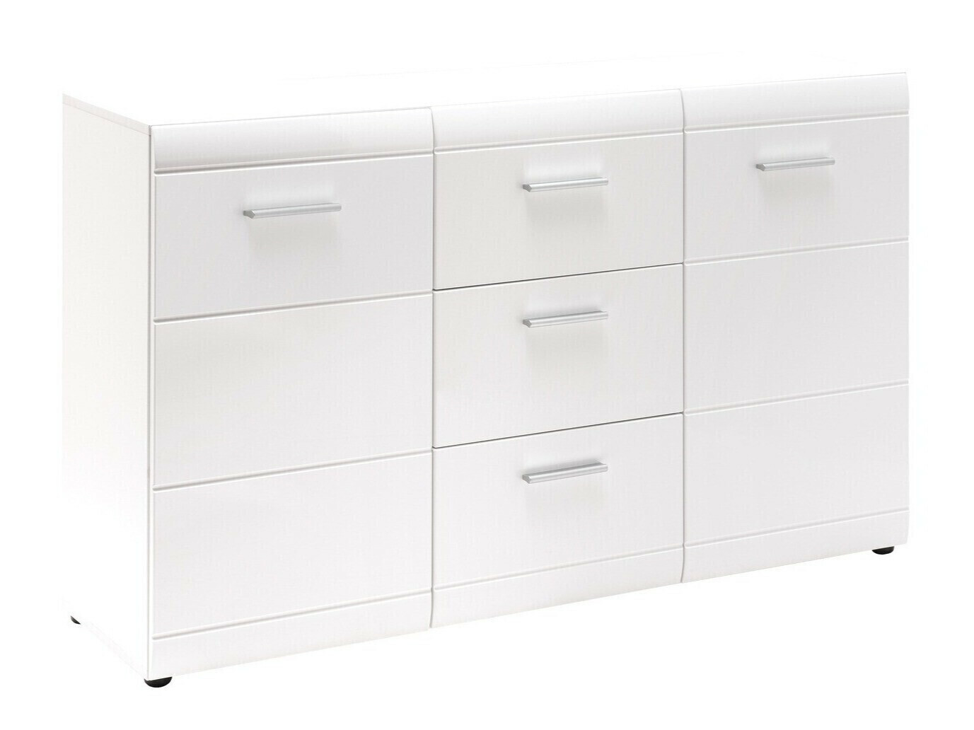 Komoda Livromu 108 (Blizgi balta + Balta)