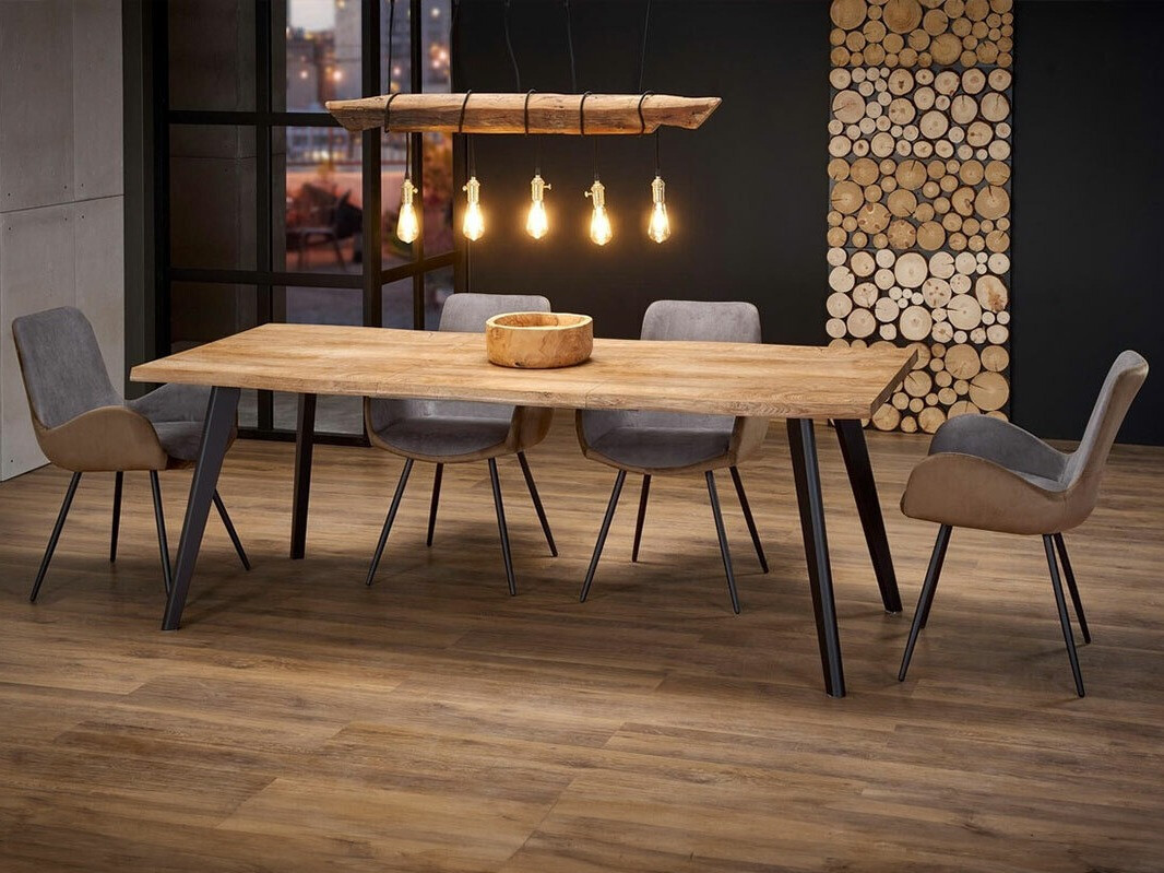 Valgomojo komplektai su rudu stalu