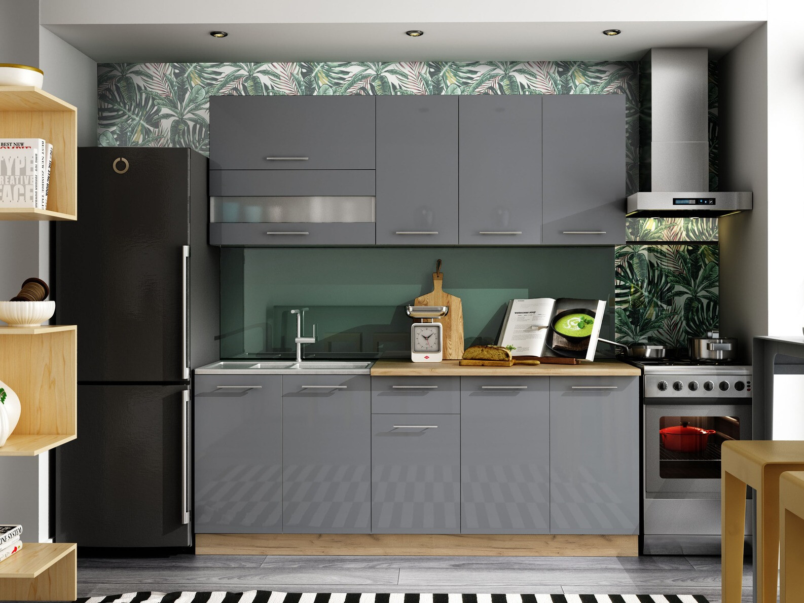 Modulinė pakabinama spintelė Tiffa Grey 111