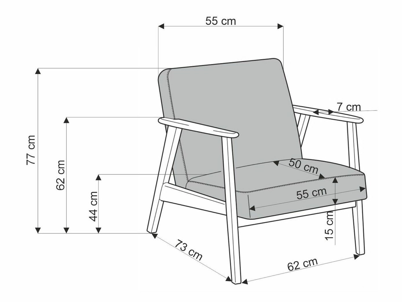 Fotelis Houston 2116 (Smėlinė + Graikinis riešutas)