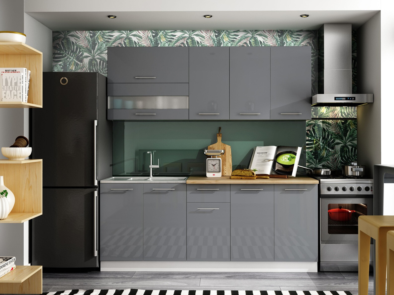 Modulinė pakabinama spintelė Tiffa Grey 118