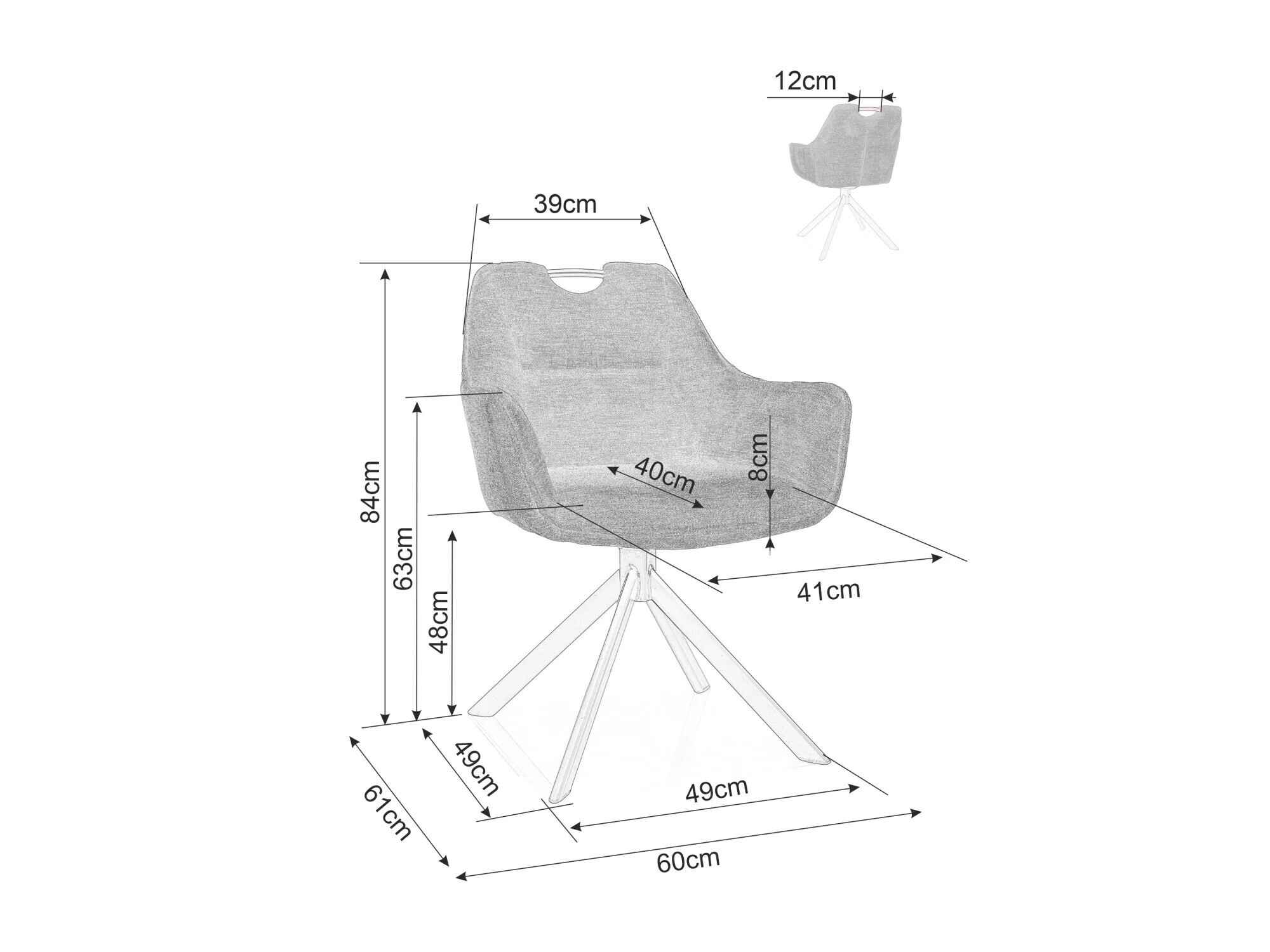 Kėdė Detroit 416 (Mėlyna)