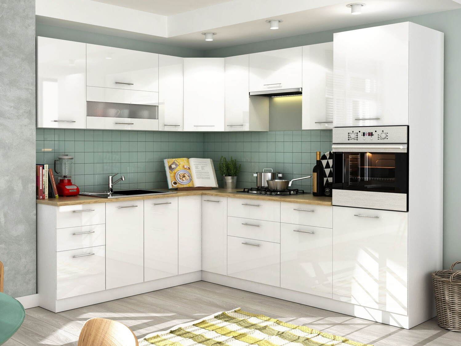 Modulinė spintelė įmontuojamai buitinei technikai Tiffa White 135