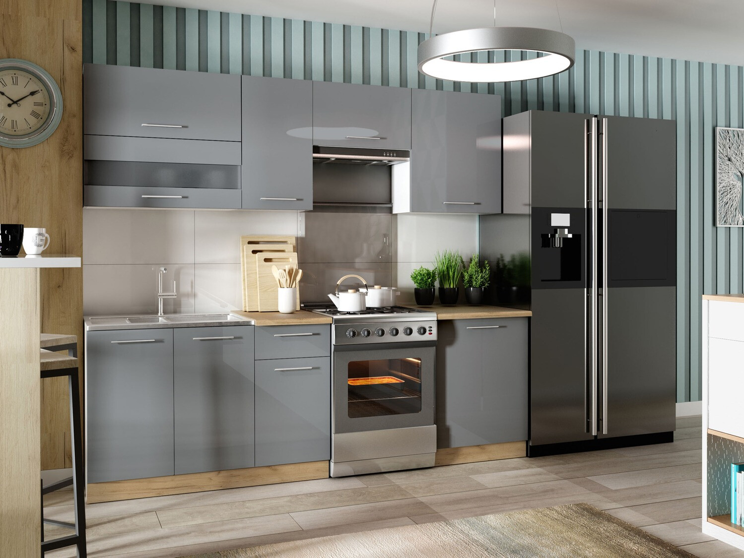 Modulinė spintelė su durelėmis Tiffa Grey 137