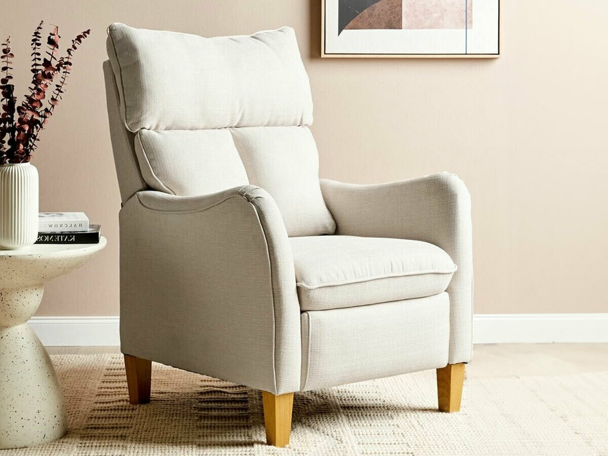 Fotelis reglaineris Berwyn 1329 (Smėlinė + Šviesus medis)