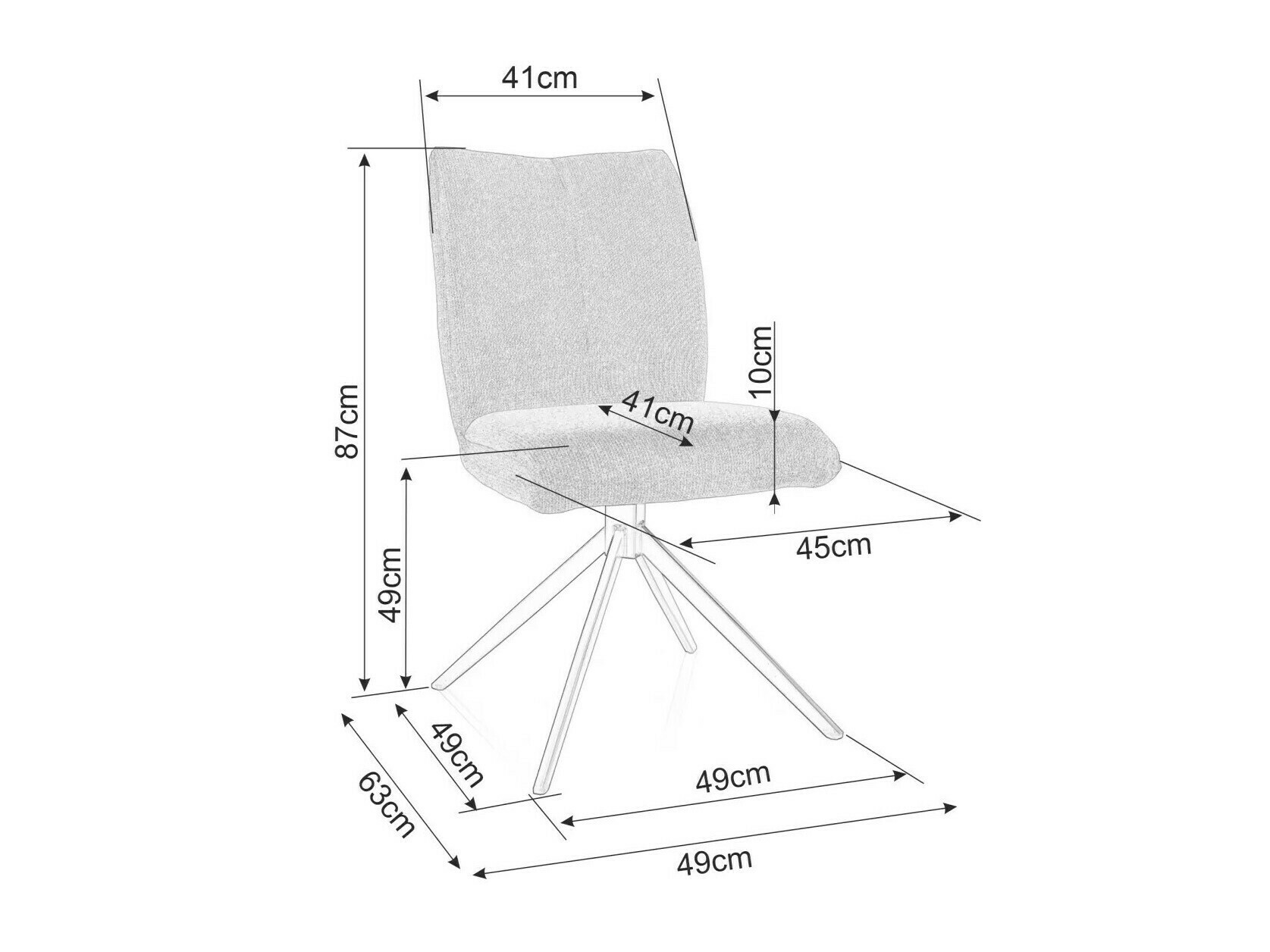 Kėdė Detroit 429 (Oranžinė)