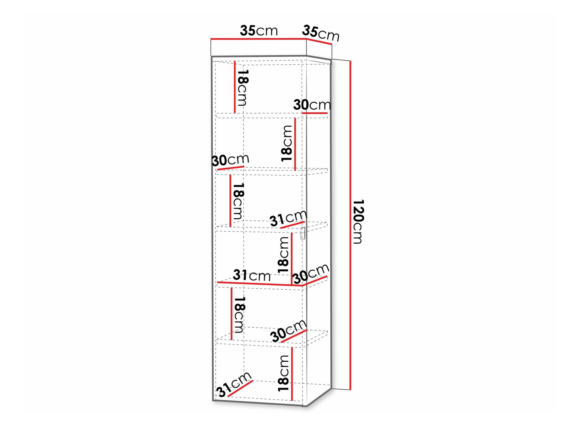 Pakabinama vonios spintelė Natar (Balta + Blizgi balta)
