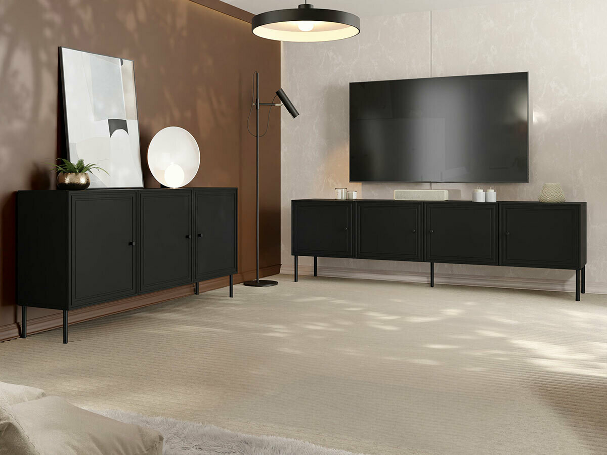 Svetainės komplektas Celra I (Juoda)