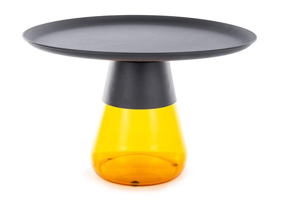 Žurnalinis staliukas Detroit 440 (Juoda + Geltona)