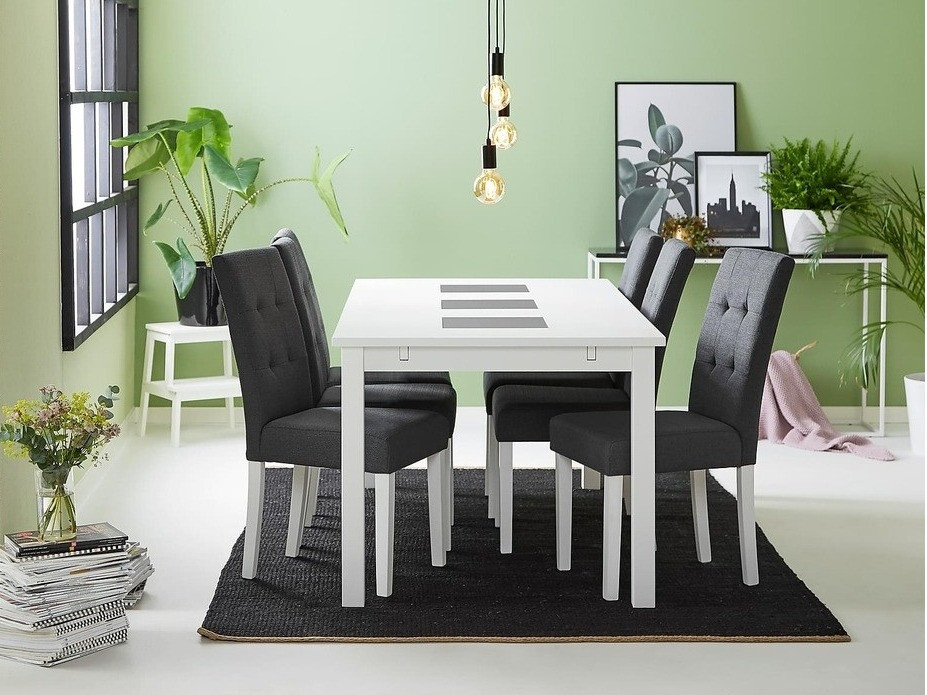 Valgomojo komplektas Scandinavian Choice 642 (Pilka + Balta)