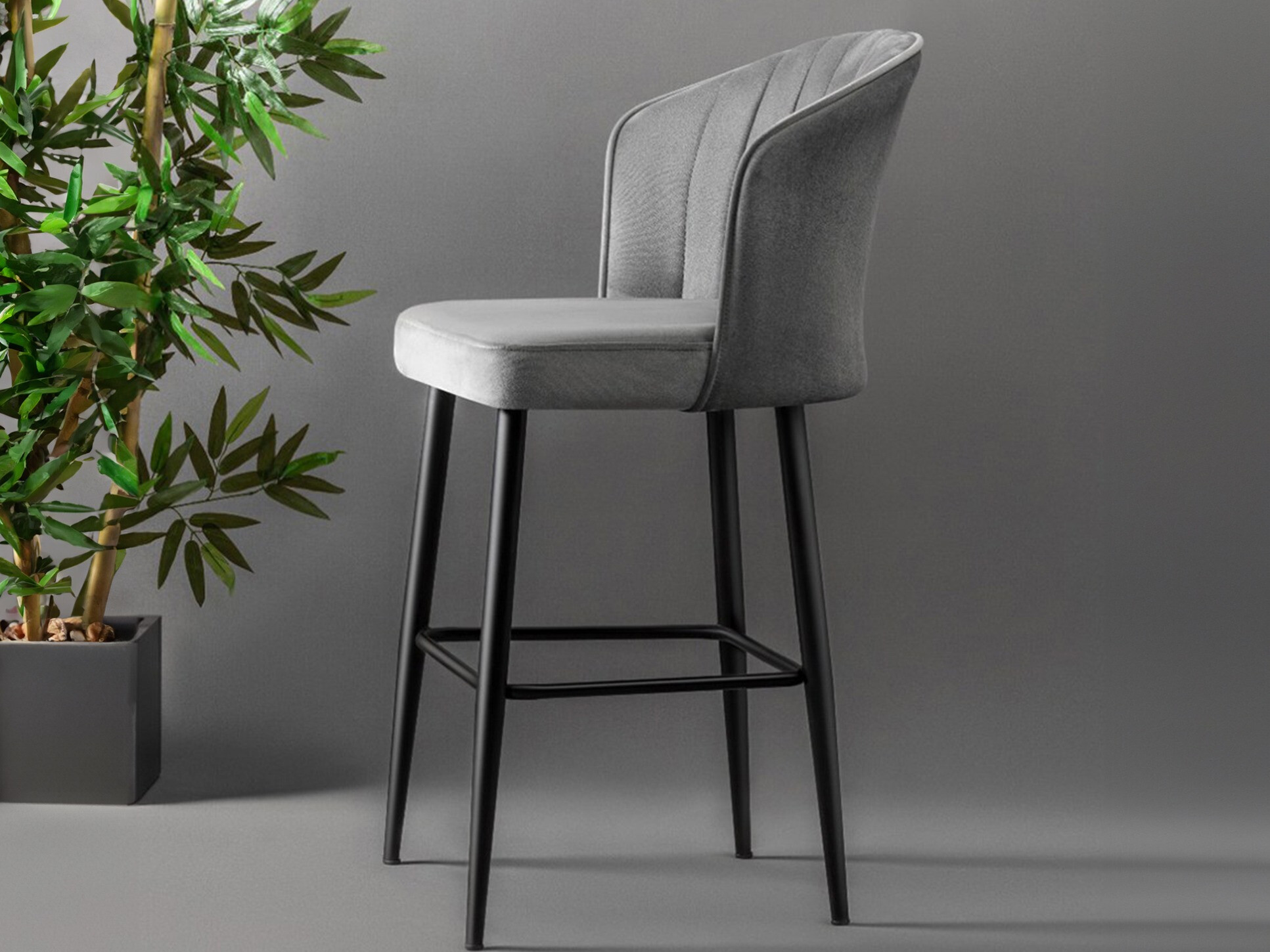 Baro kėdžių komplektas Kailua 2215 (Pilka)