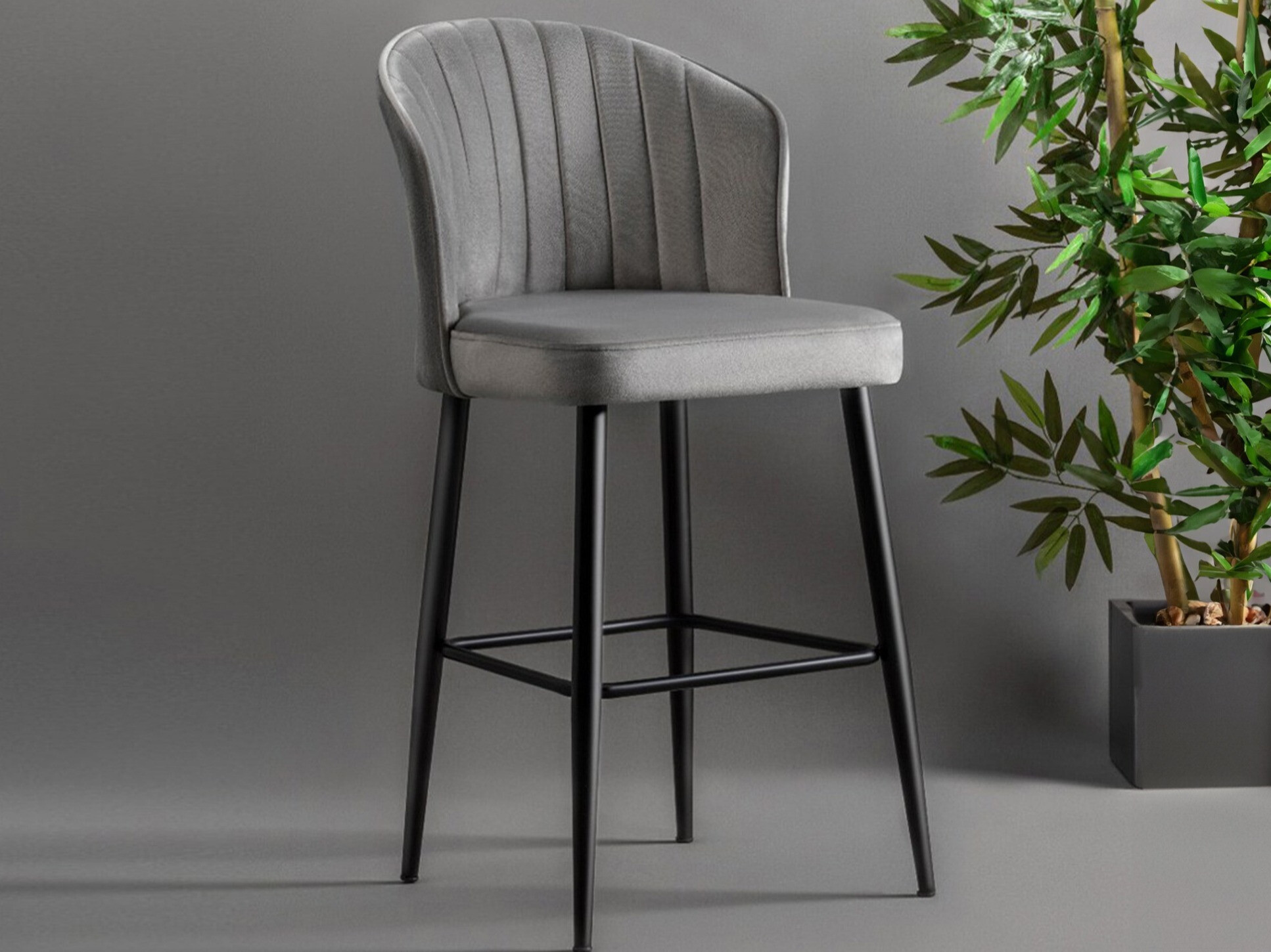 Baro kėdžių komplektas Kailua 2215 (Pilka)