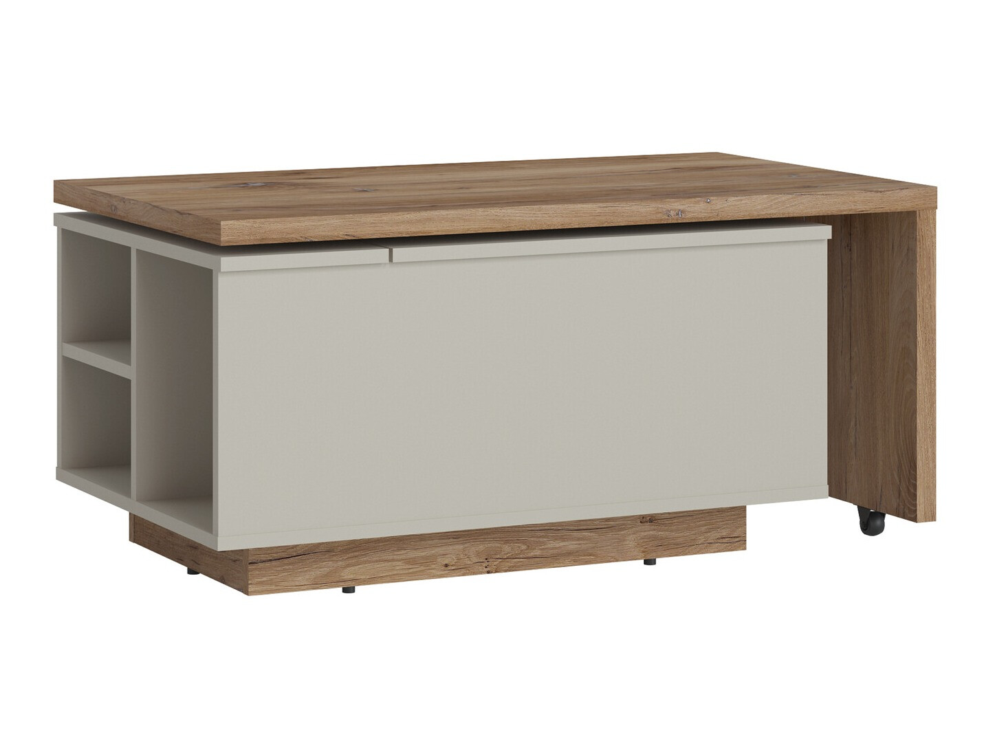 Žurnalinis staliukas transformeris Ontario 133 (Pilka + Tamsus ąžuolas)