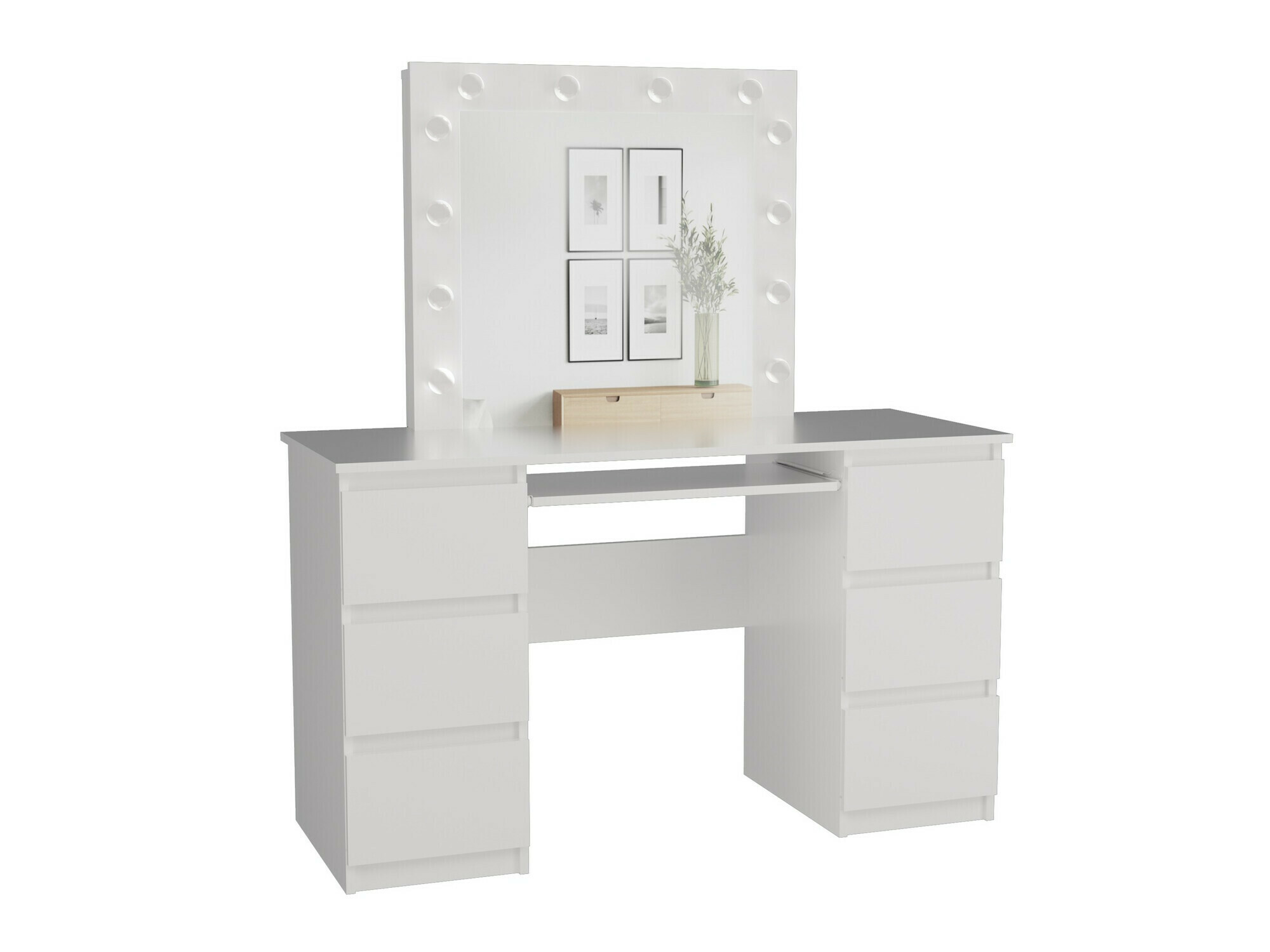 Balti makiažo staliukai