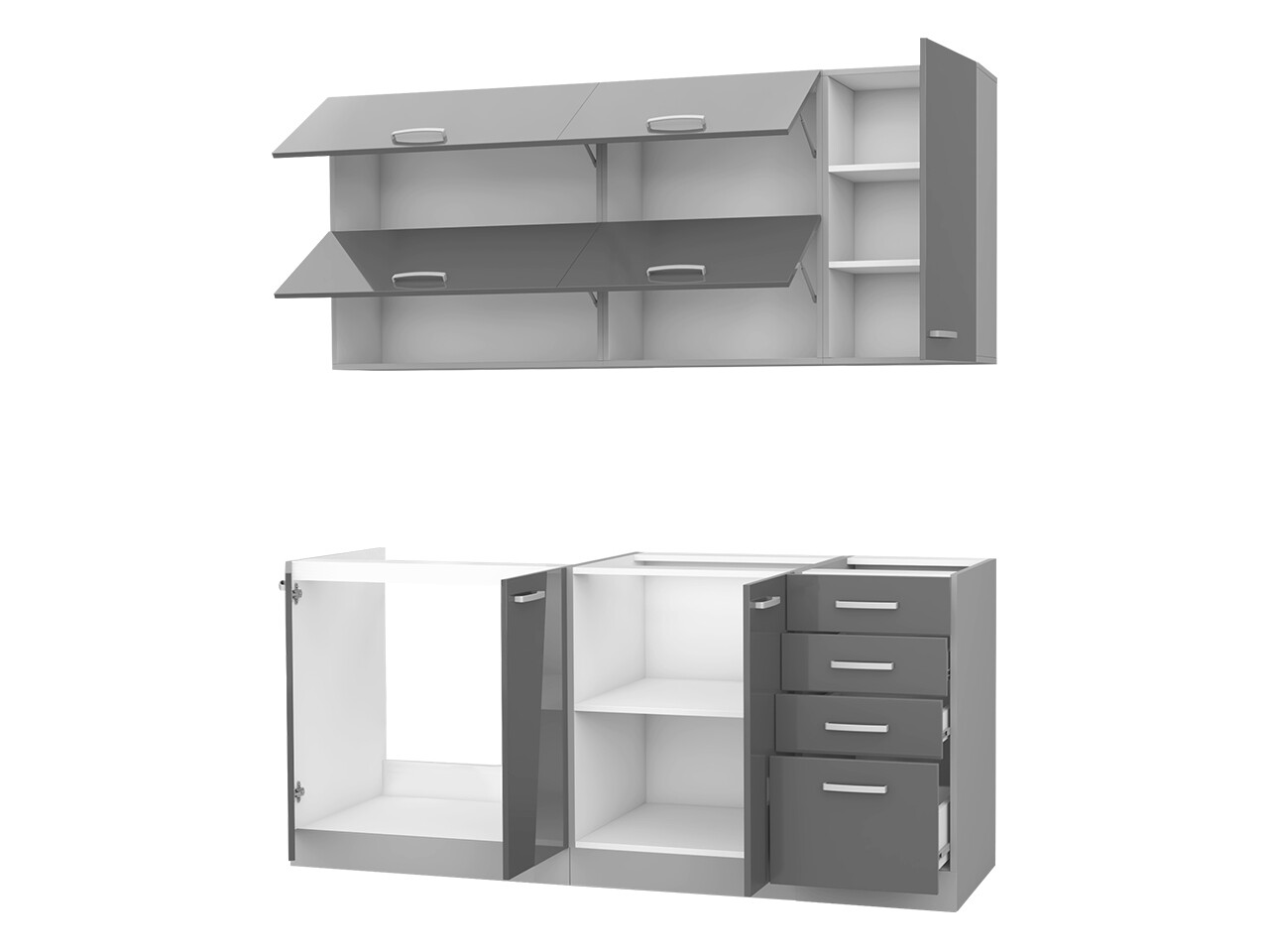 Modulinis virtuvės komplektas Multi White 124