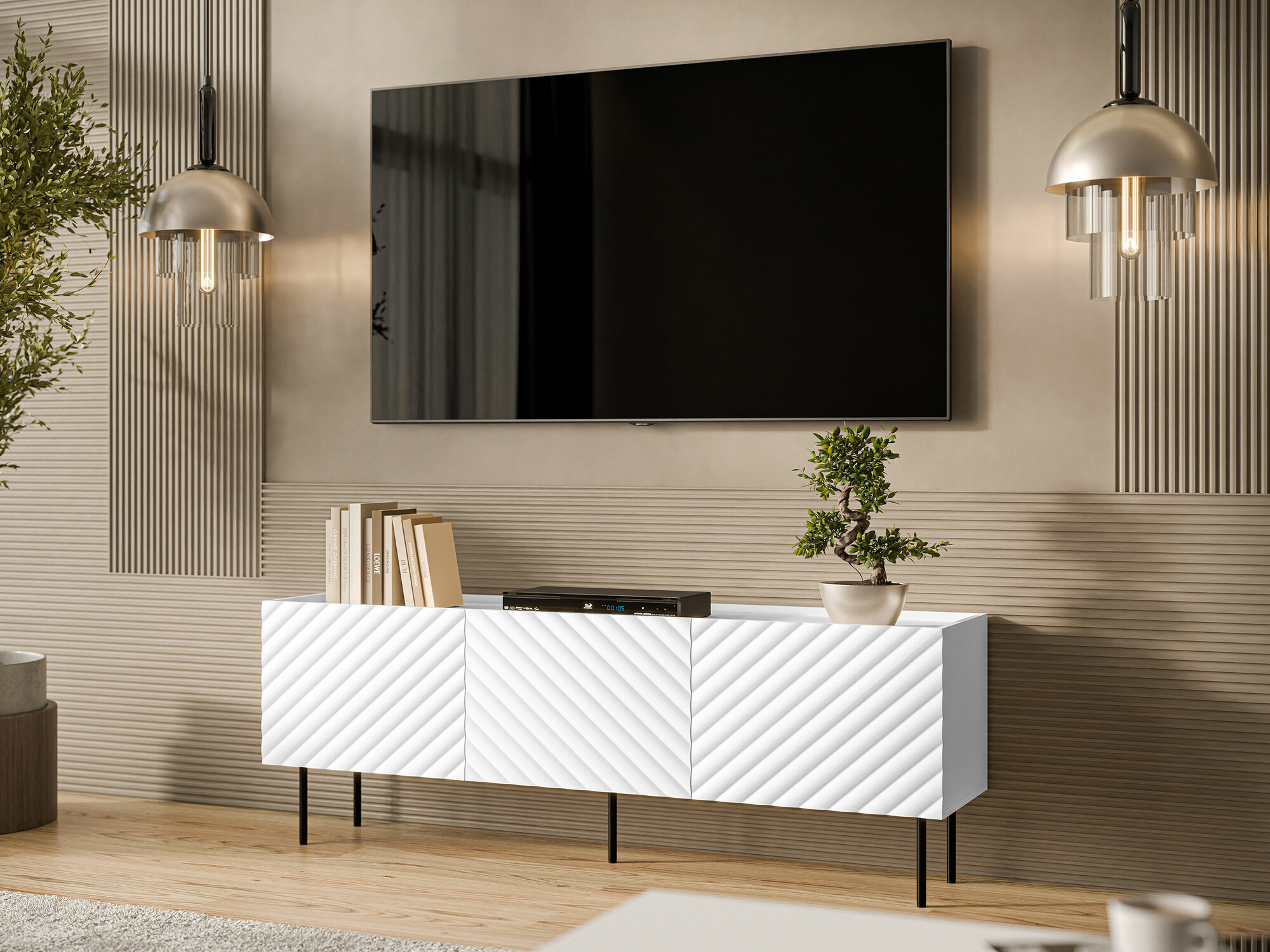 TV staliukas Sillen (Balta)
