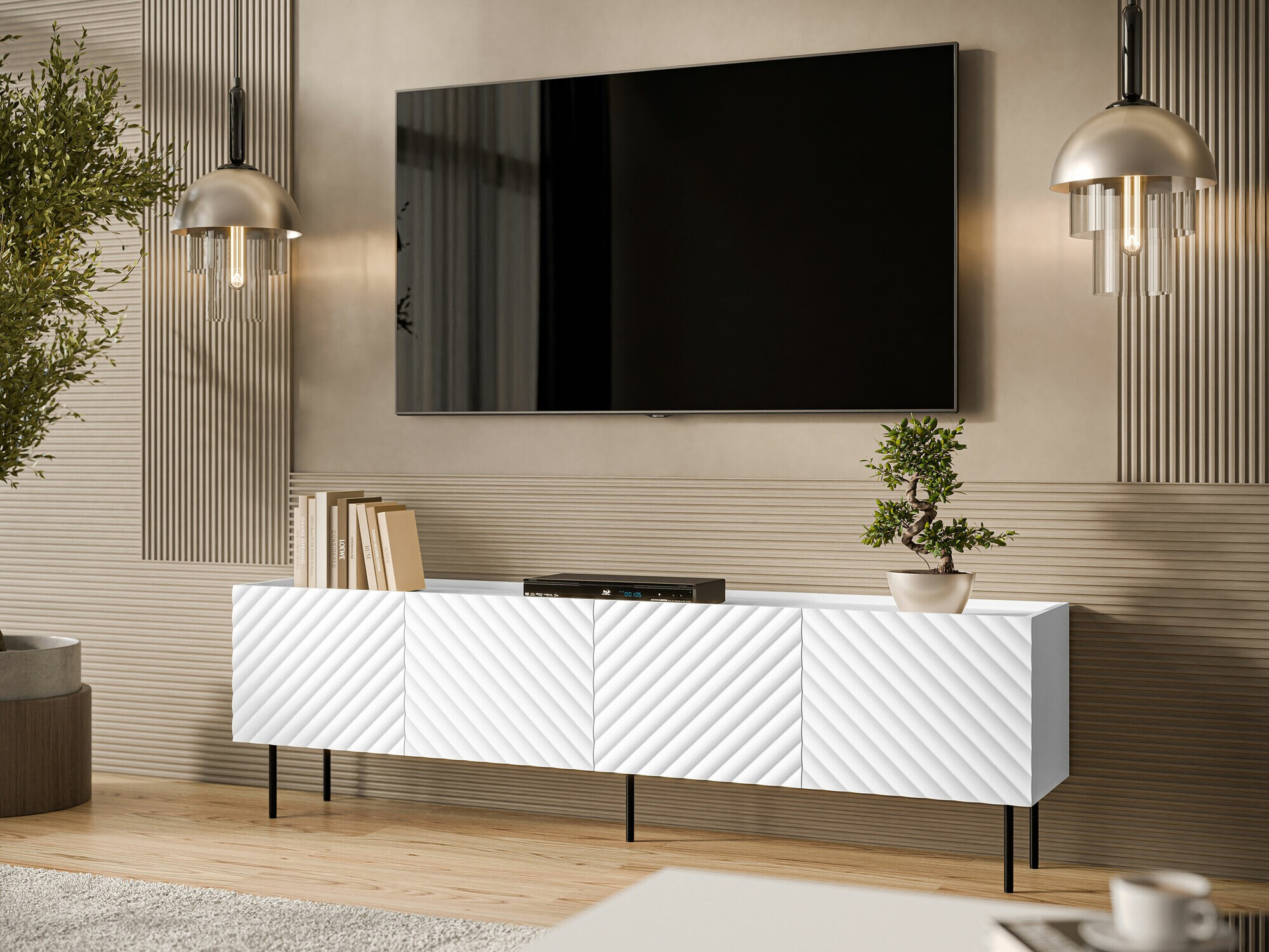TV staliukas Sillen I (Balta)
