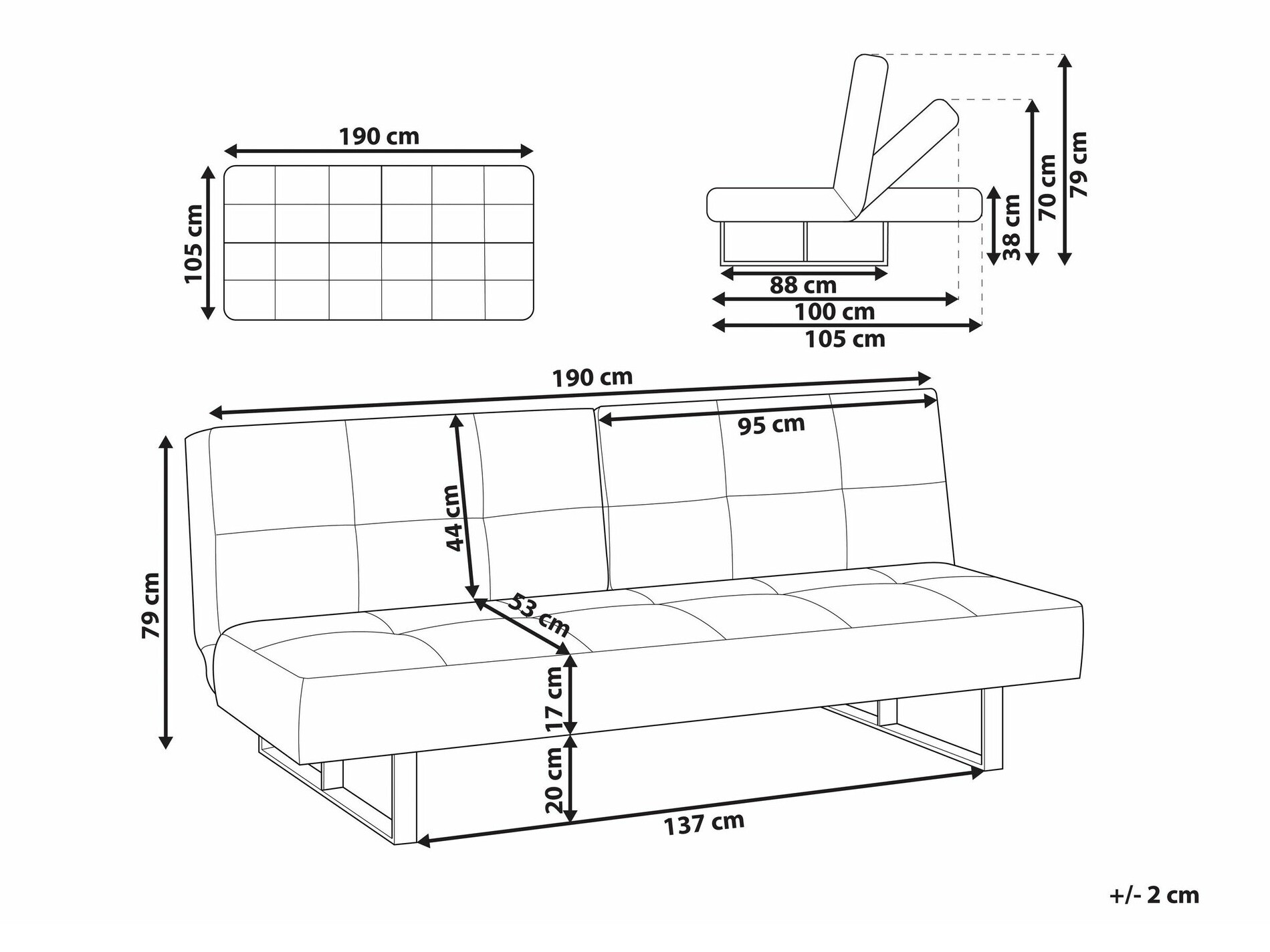 Sofa lova Berwyn 1559 (Žalia)